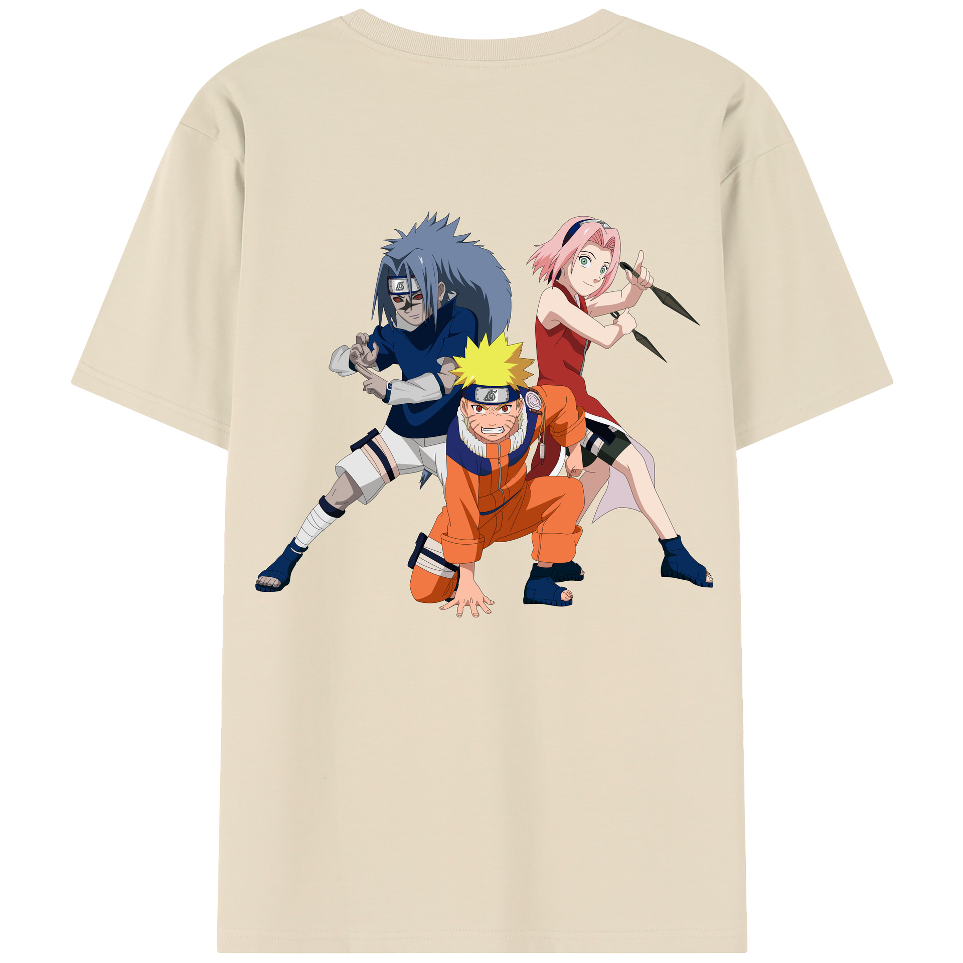 （画像用） NARUTO -ナルト- うずまき ナルト Uzumaki Naruto 綿100％半袖Tシャツ（背面プリント）
