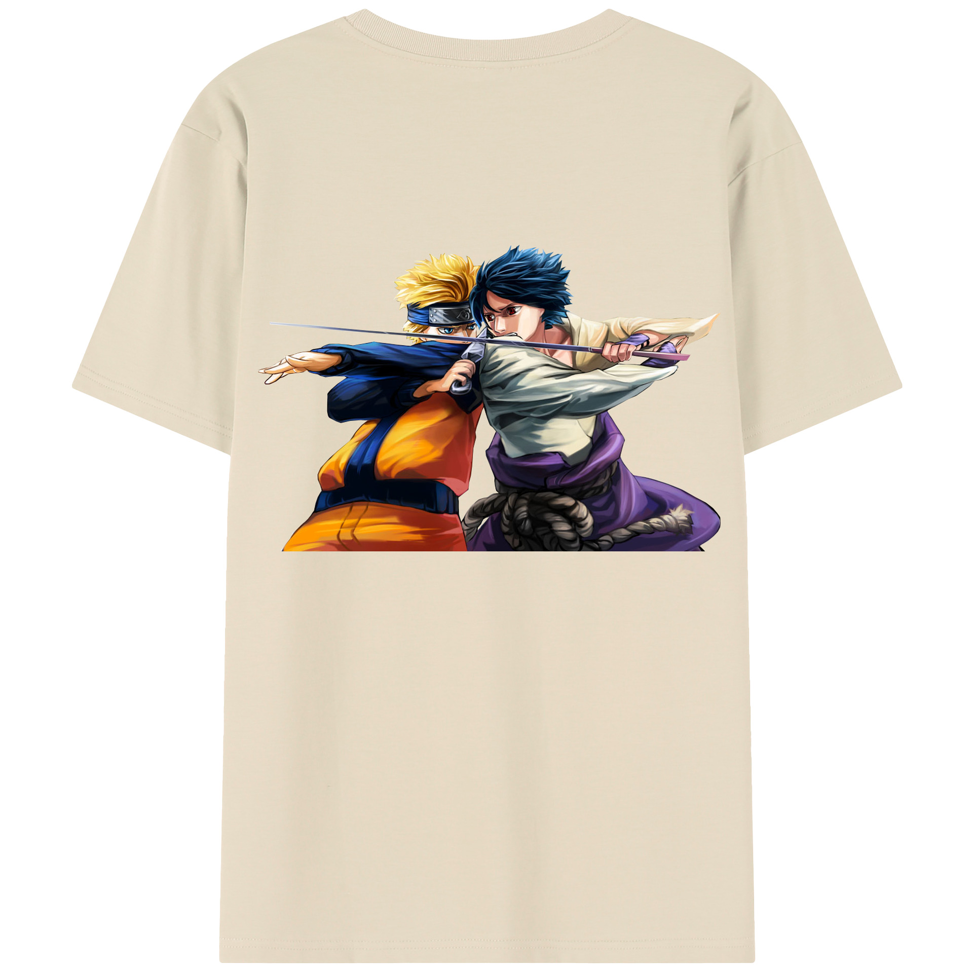 （画像用） NARUTO -ナルト- うずまき ナルト Uzumaki Naruto 綿100％半袖Tシャツ（背面プリント）