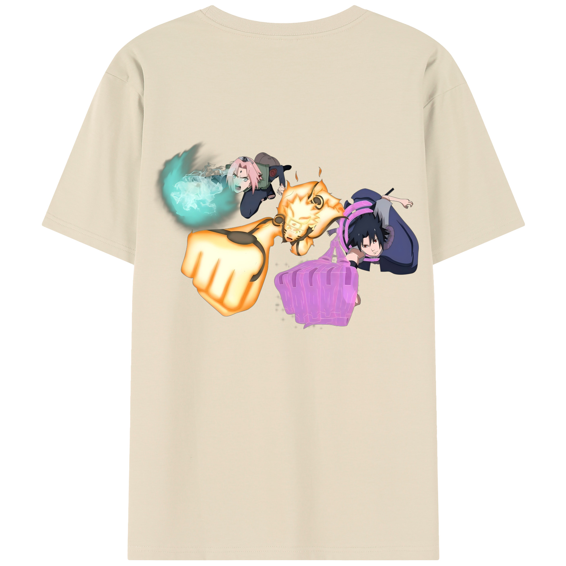 （画像用） NARUTO -ナルト- うずまき ナルト Uzumaki Naruto 綿100％半袖Tシャツ（背面プリント）