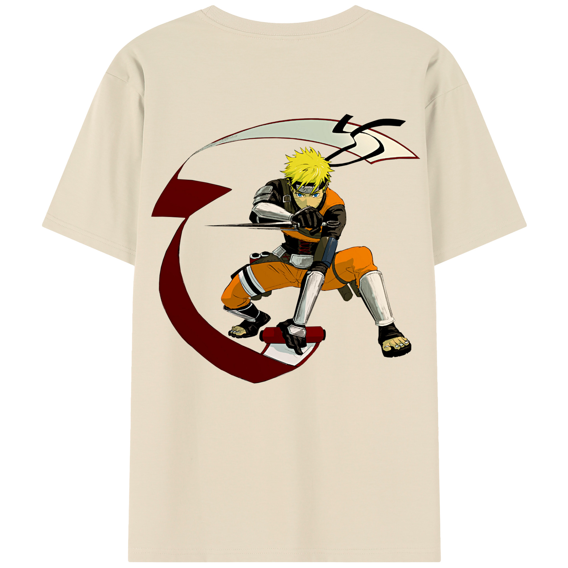 （画像用） NARUTO -ナルト- うずまき ナルト Uzumaki Naruto 綿100％半袖Tシャツ（背面プリント）