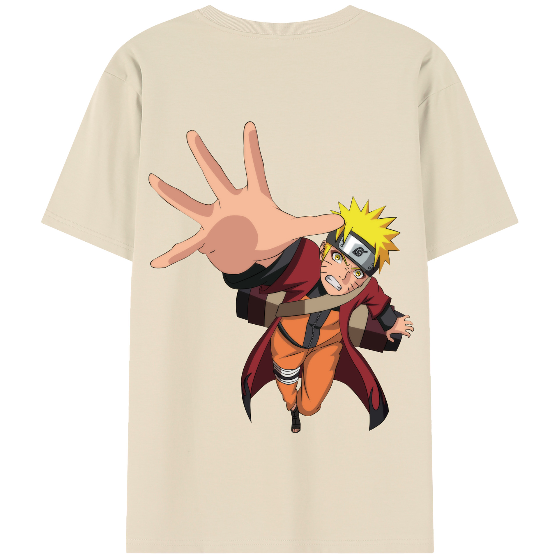（画像用） NARUTO -ナルト- うずまき ナルト Uzumaki Naruto 綿100％半袖Tシャツ（背面プリント）