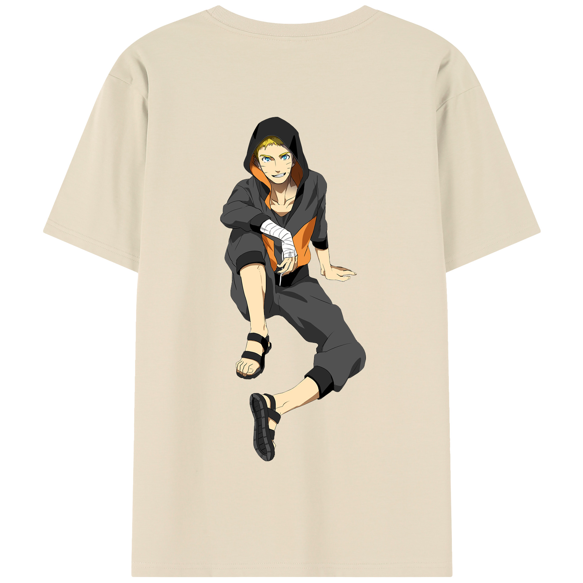 （画像用） NARUTO -ナルト- うずまき ナルト Uzumaki Naruto 綿100％半袖Tシャツ（背面プリント）
