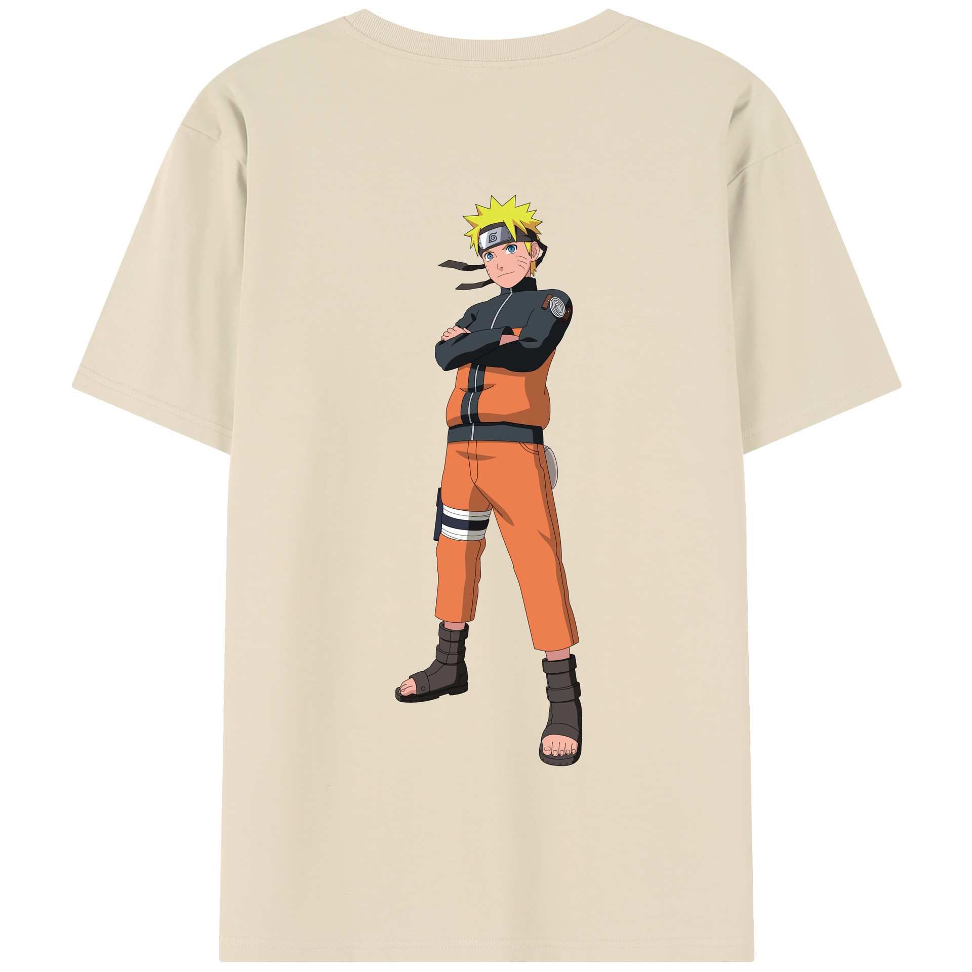 （画像用） NARUTO -ナルト- うずまき ナルト Uzumaki Naruto 綿100％半袖Tシャツ（背面プリント）