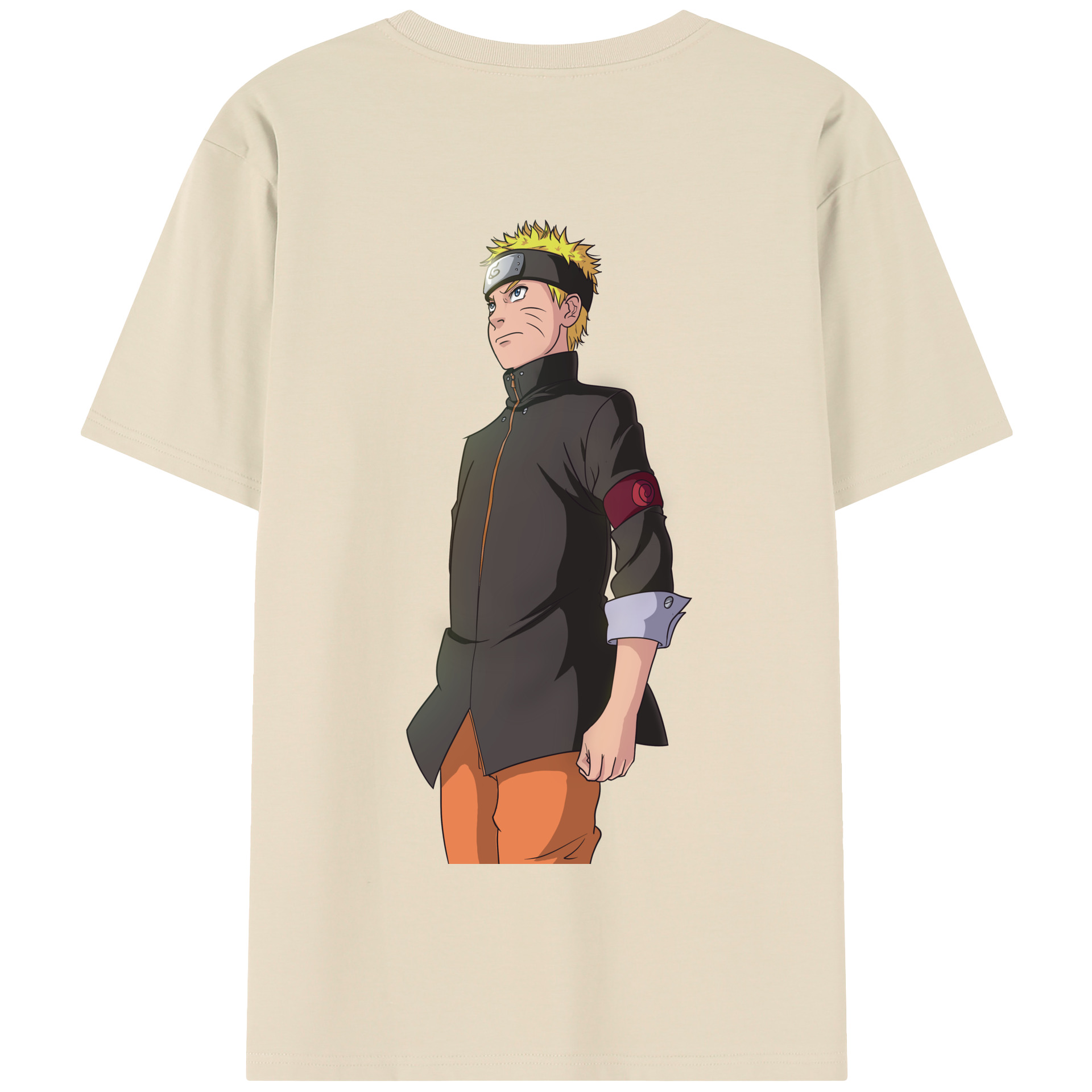（画像用） NARUTO -ナルト- うずまき ナルト Uzumaki Naruto 綿100％半袖Tシャツ（背面プリント）