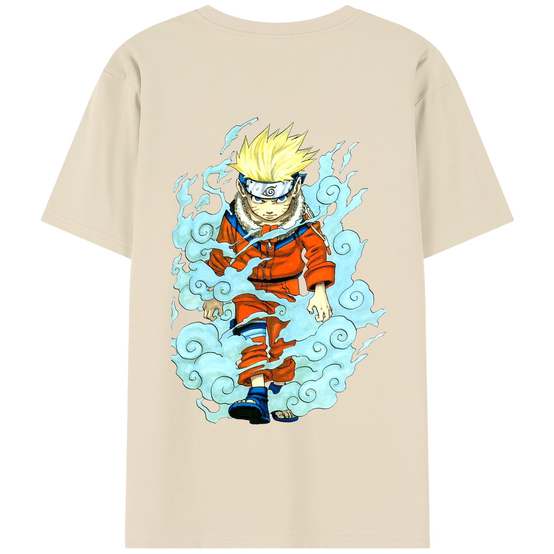 （画像用） NARUTO -ナルト- うずまき ナルト Uzumaki Naruto 綿100％半袖Tシャツ（背面プリント）