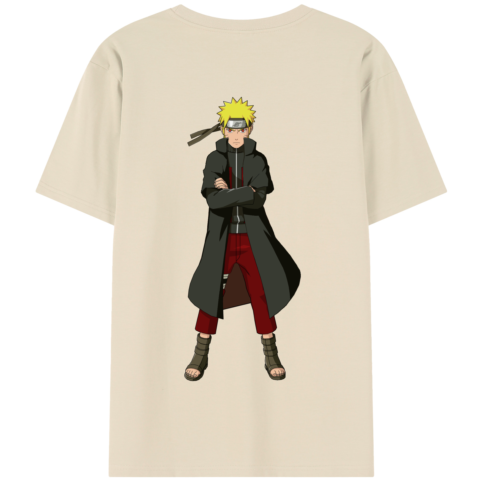 （画像用） NARUTO -ナルト- うずまき ナルト Uzumaki Naruto 綿100％半袖Tシャツ（背面プリント）