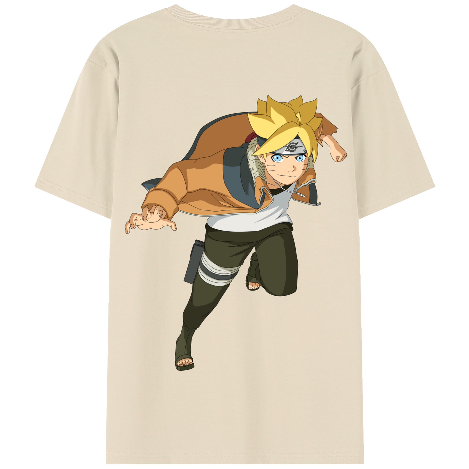 （画像用） NARUTO -ナルト- うずまき ナルト Uzumaki Naruto 綿100％半袖Tシャツ（背面プリント）