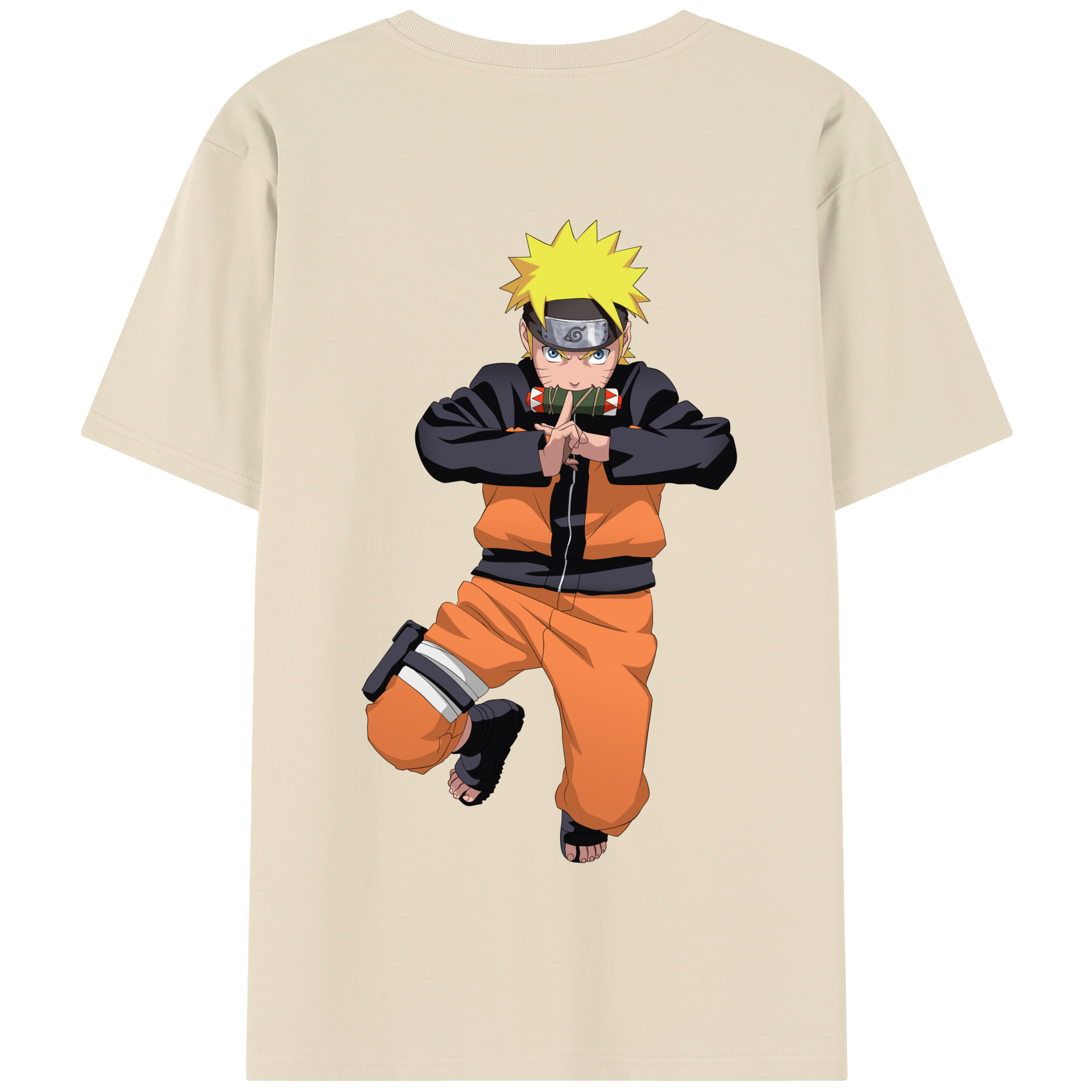 （画像用） NARUTO -ナルト- うずまき ナルト Uzumaki Naruto 綿100％半袖Tシャツ（背面プリント）