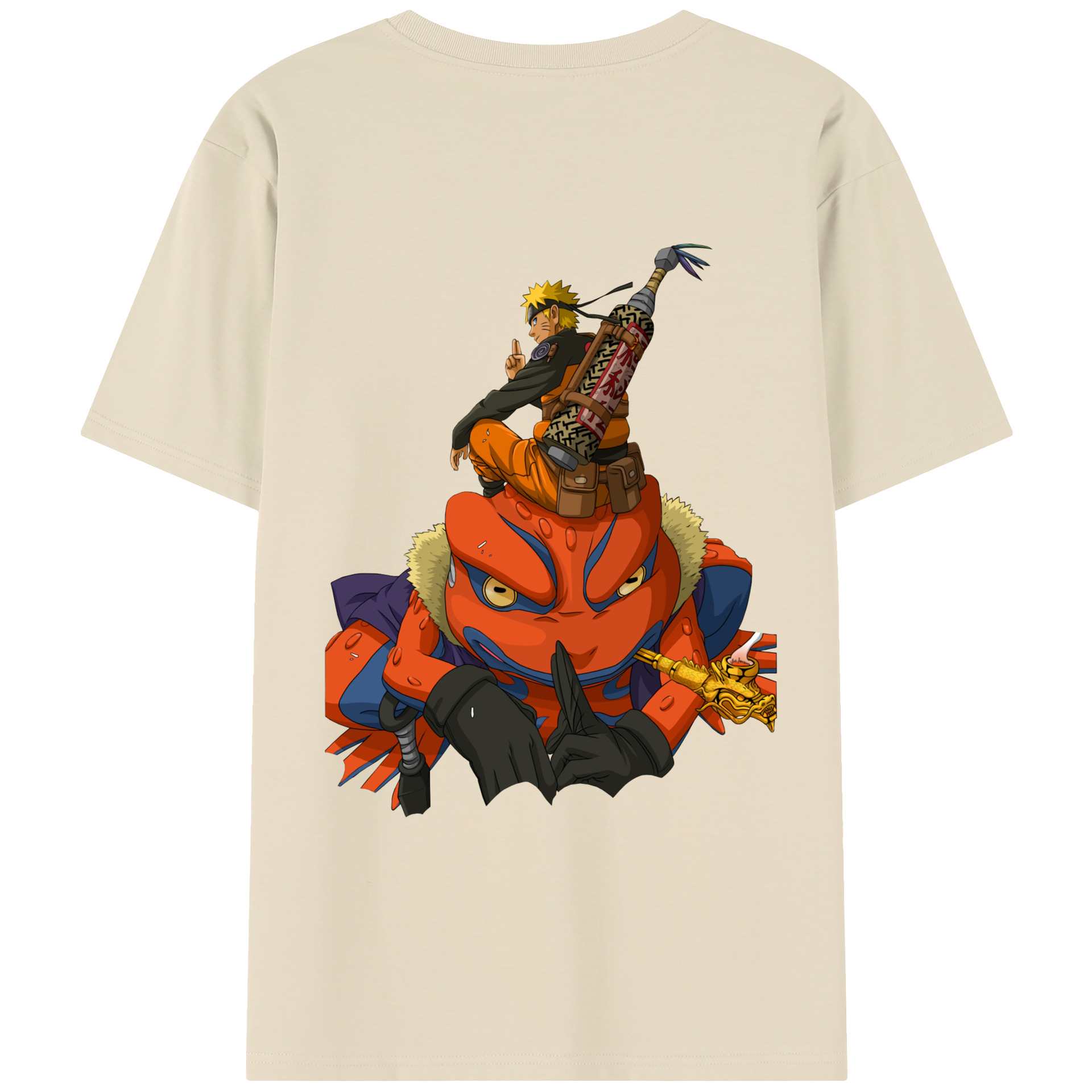（画像用） NARUTO -ナルト- うずまき ナルト Uzumaki Naruto 綿100％半袖Tシャツ（背面プリント）