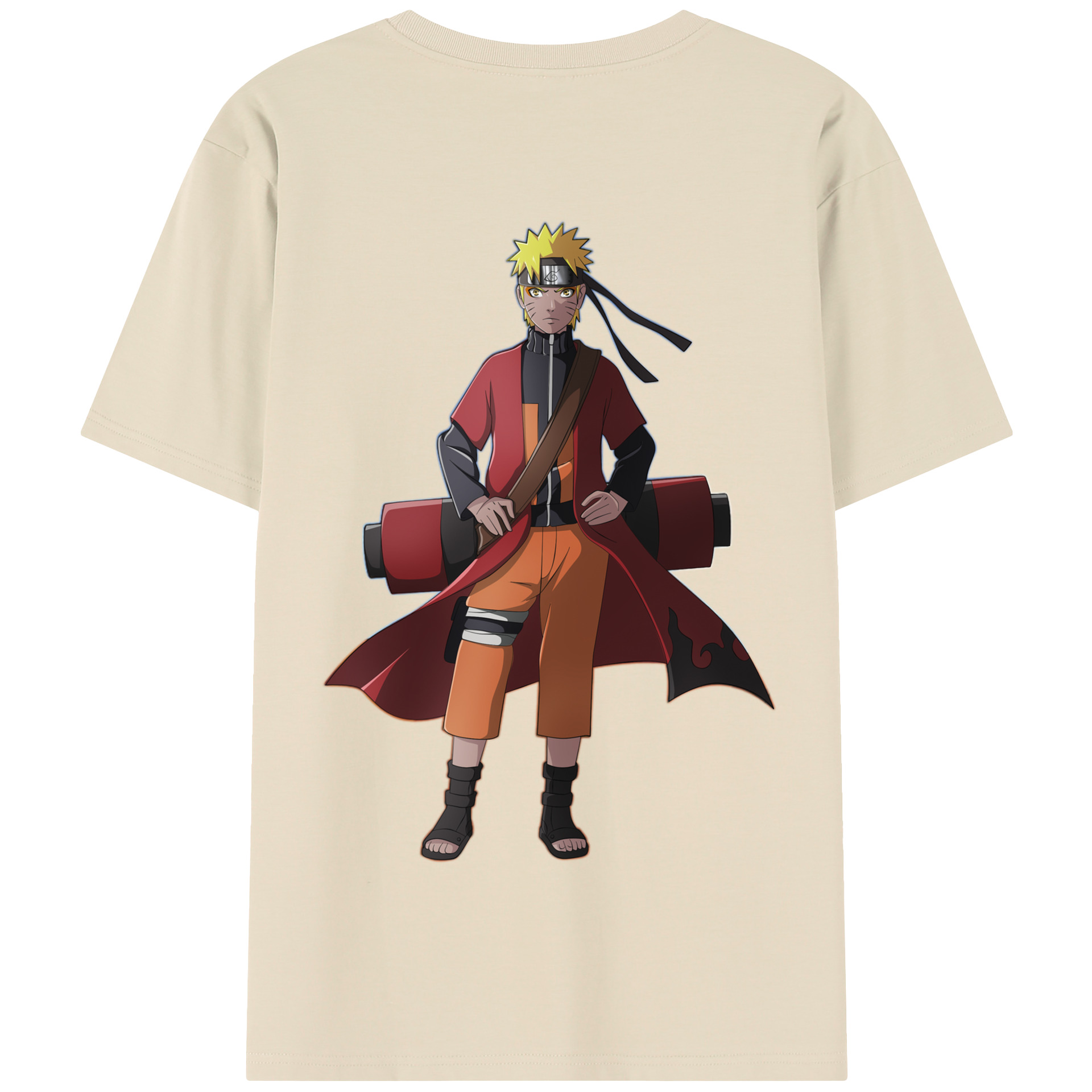 （画像用） NARUTO -ナルト- うずまき ナルト Uzumaki Naruto 綿100％半袖Tシャツ（背面プリント）