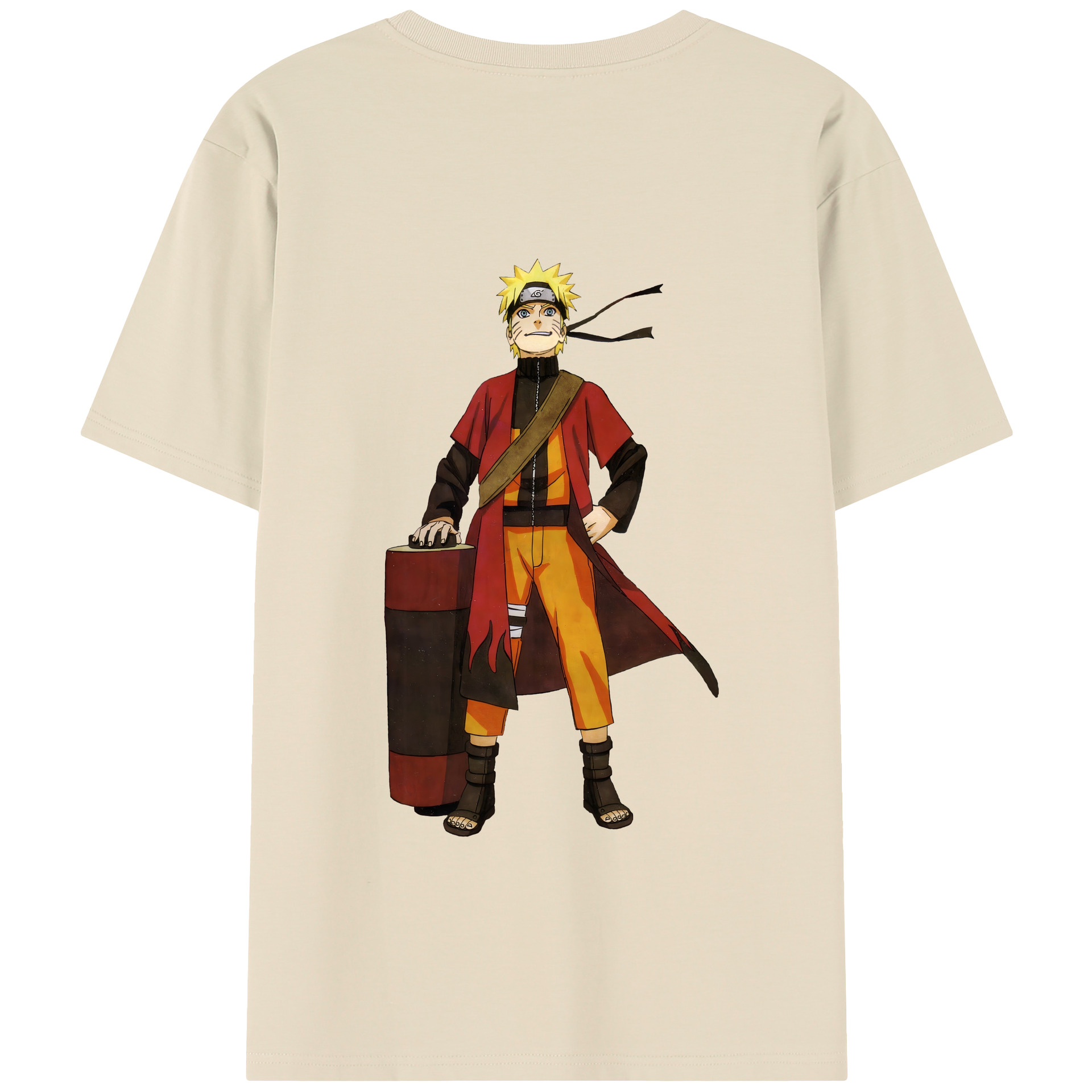 （画像用） NARUTO -ナルト- うずまき ナルト Uzumaki Naruto 綿100％半袖Tシャツ（背面プリント）