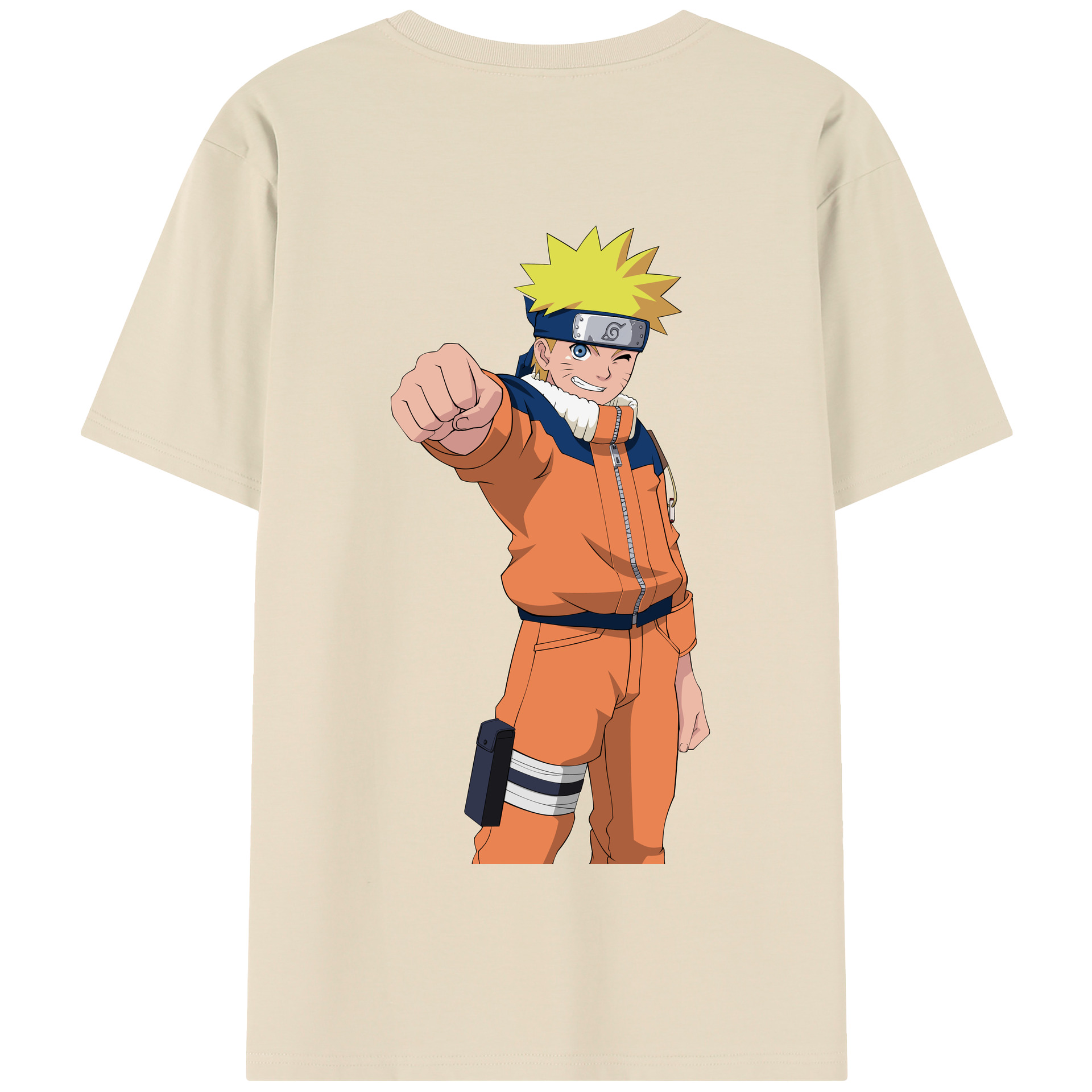 （画像用） NARUTO -ナルト- うずまき ナルト Uzumaki Naruto 綿100％半袖Tシャツ（背面プリント）