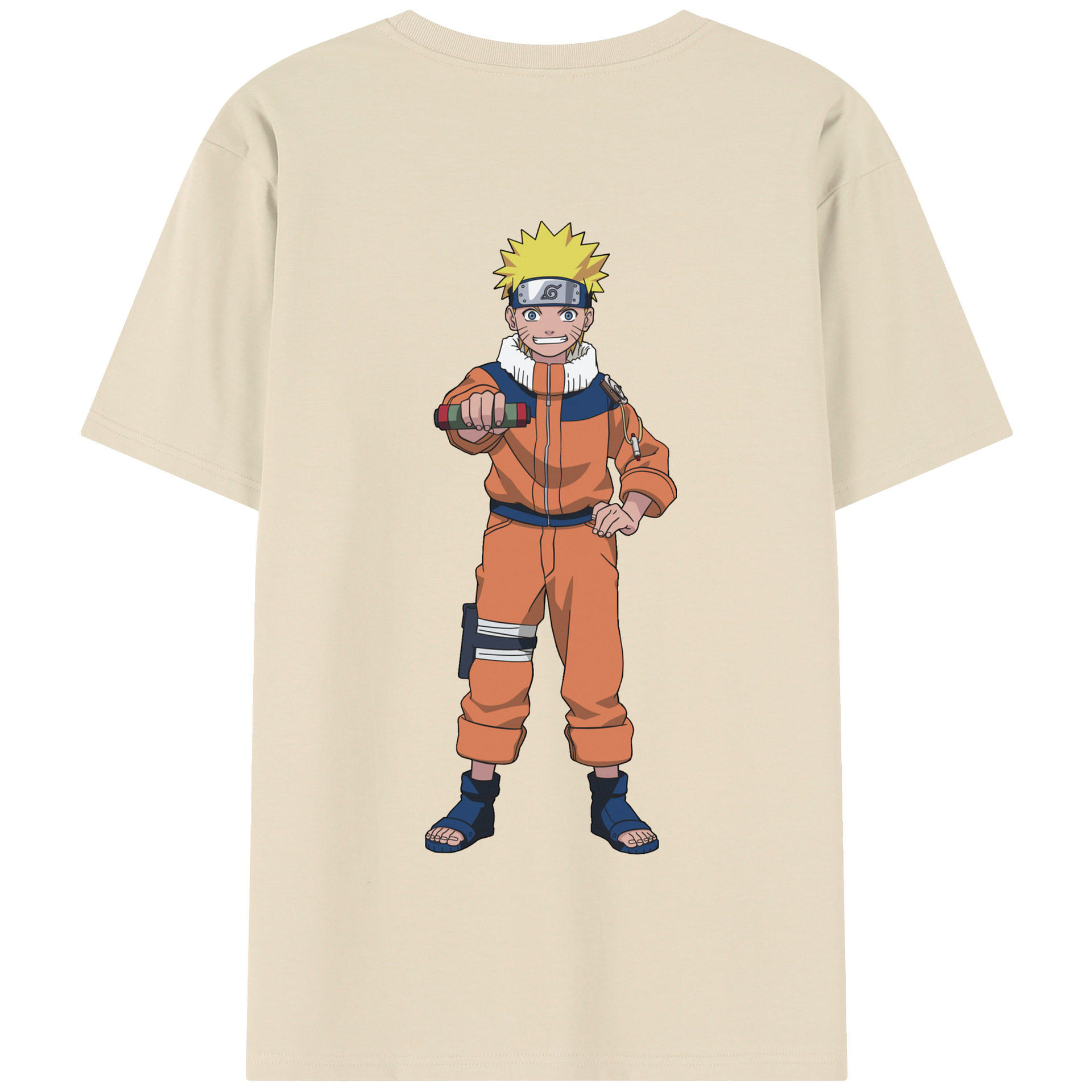 （画像用） NARUTO -ナルト- うずまき ナルト Uzumaki Naruto 綿100％半袖Tシャツ（背面プリント）