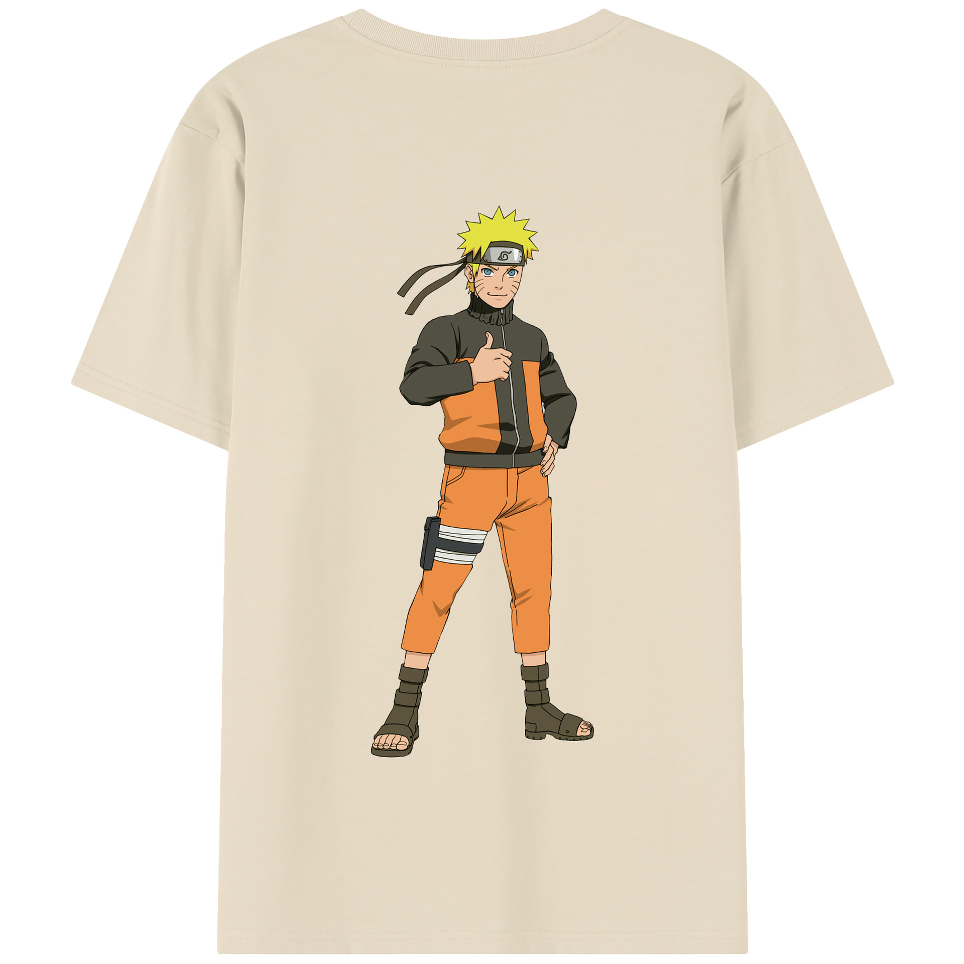 （画像用） NARUTO -ナルト- うずまき ナルト Uzumaki Naruto 綿100％半袖Tシャツ（背面プリント）
