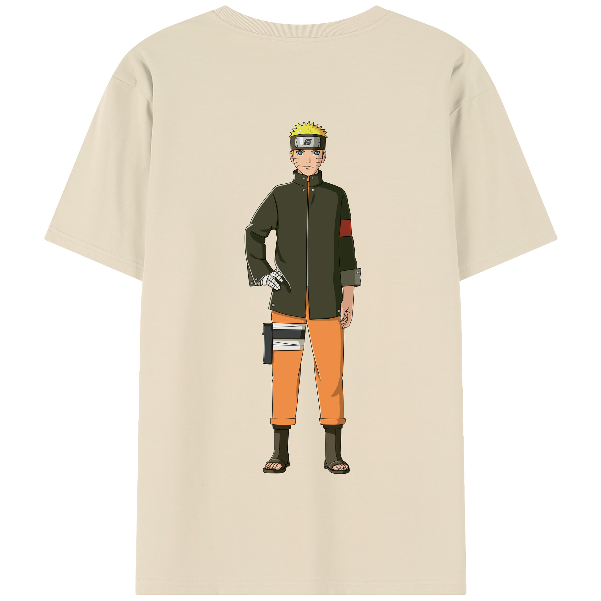（画像用） NARUTO -ナルト- うずまき ナルト Uzumaki Naruto 綿100％半袖Tシャツ（背面プリント）
