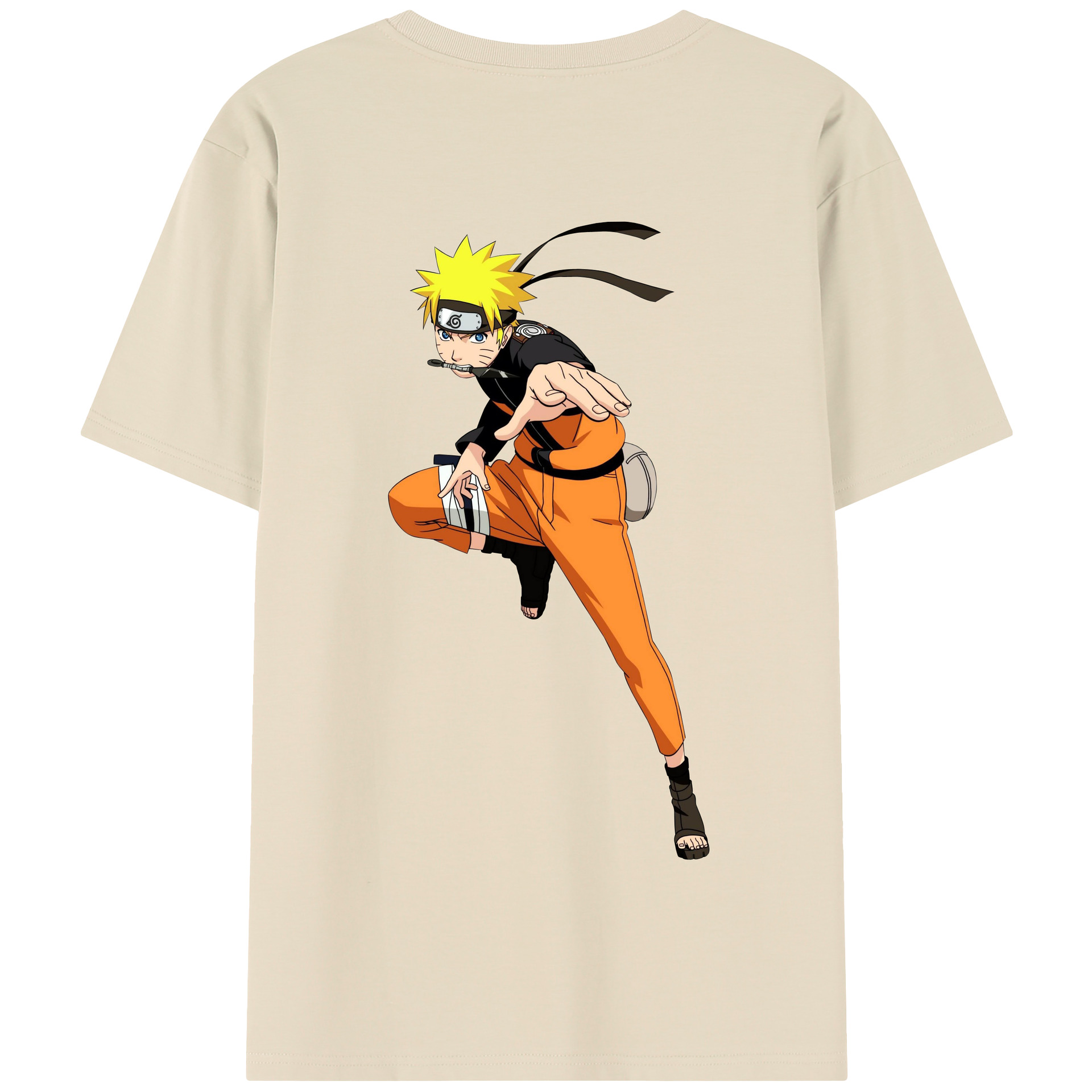 （画像用） NARUTO -ナルト- うずまき ナルト Uzumaki Naruto 綿100％半袖Tシャツ（背面プリント）