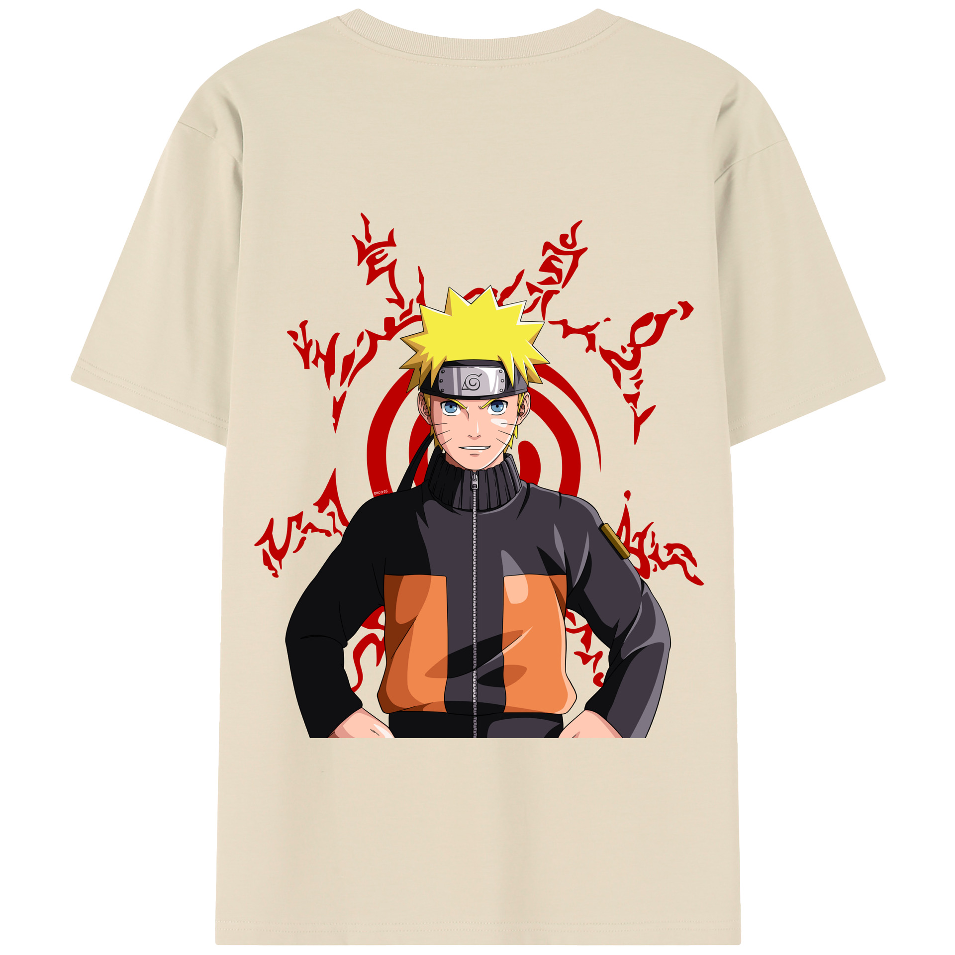 （画像用） NARUTO -ナルト- うずまき ナルト Uzumaki Naruto 綿100％半袖Tシャツ（背面プリント）