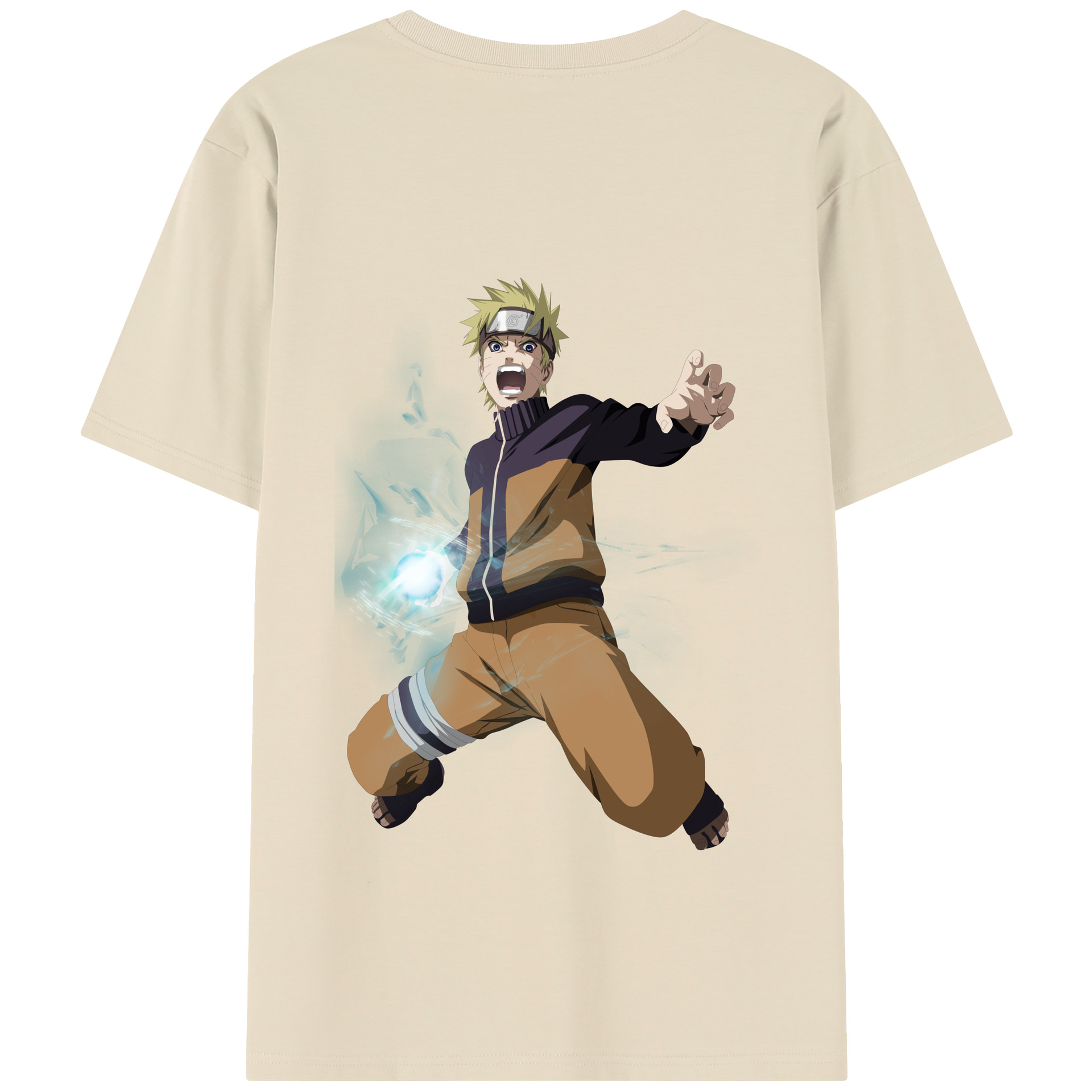 （画像用） NARUTO -ナルト- うずまき ナルト Uzumaki Naruto 綿100％半袖Tシャツ（背面プリント）