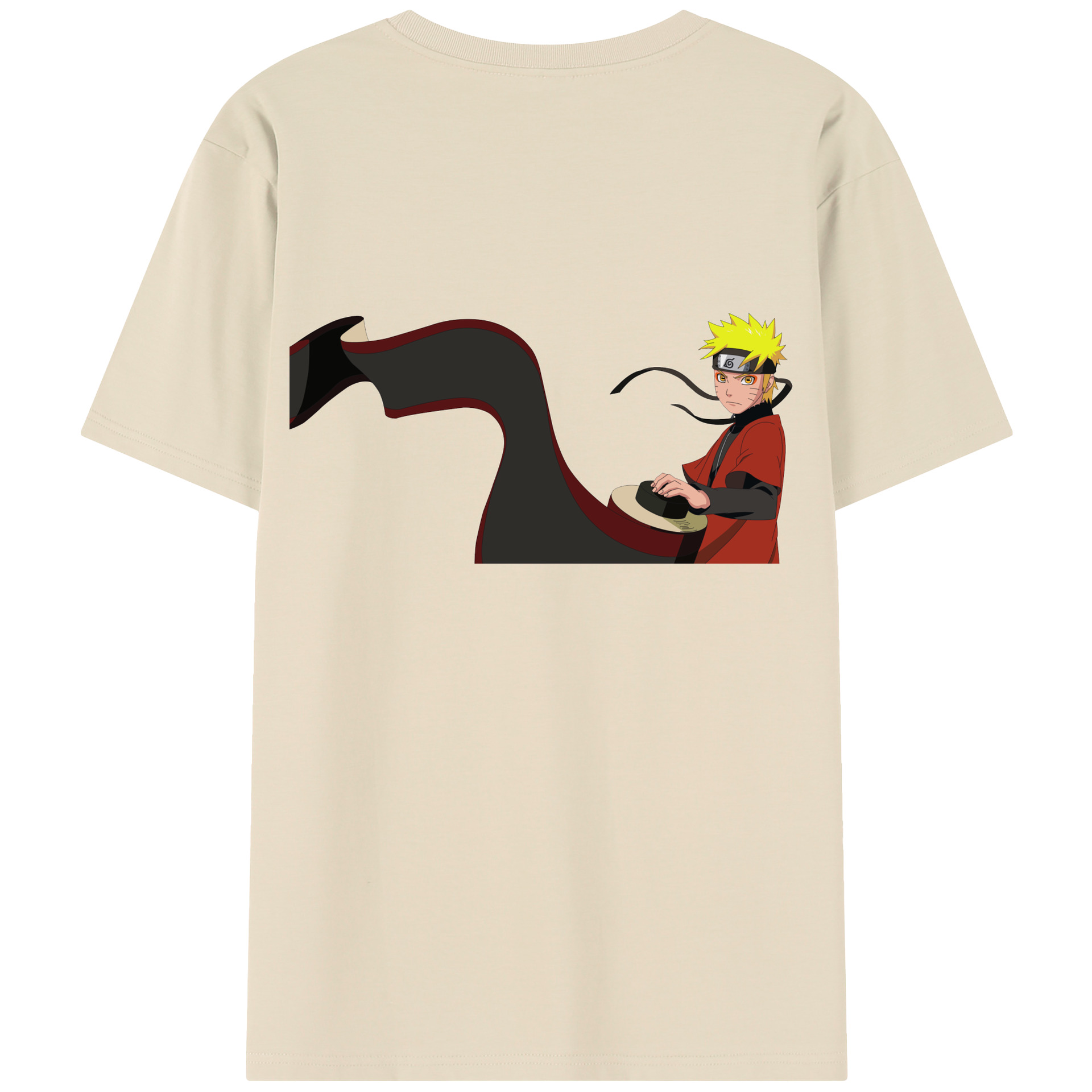 （画像用） NARUTO -ナルト- うずまき ナルト Uzumaki Naruto 綿100％半袖Tシャツ（背面プリント）