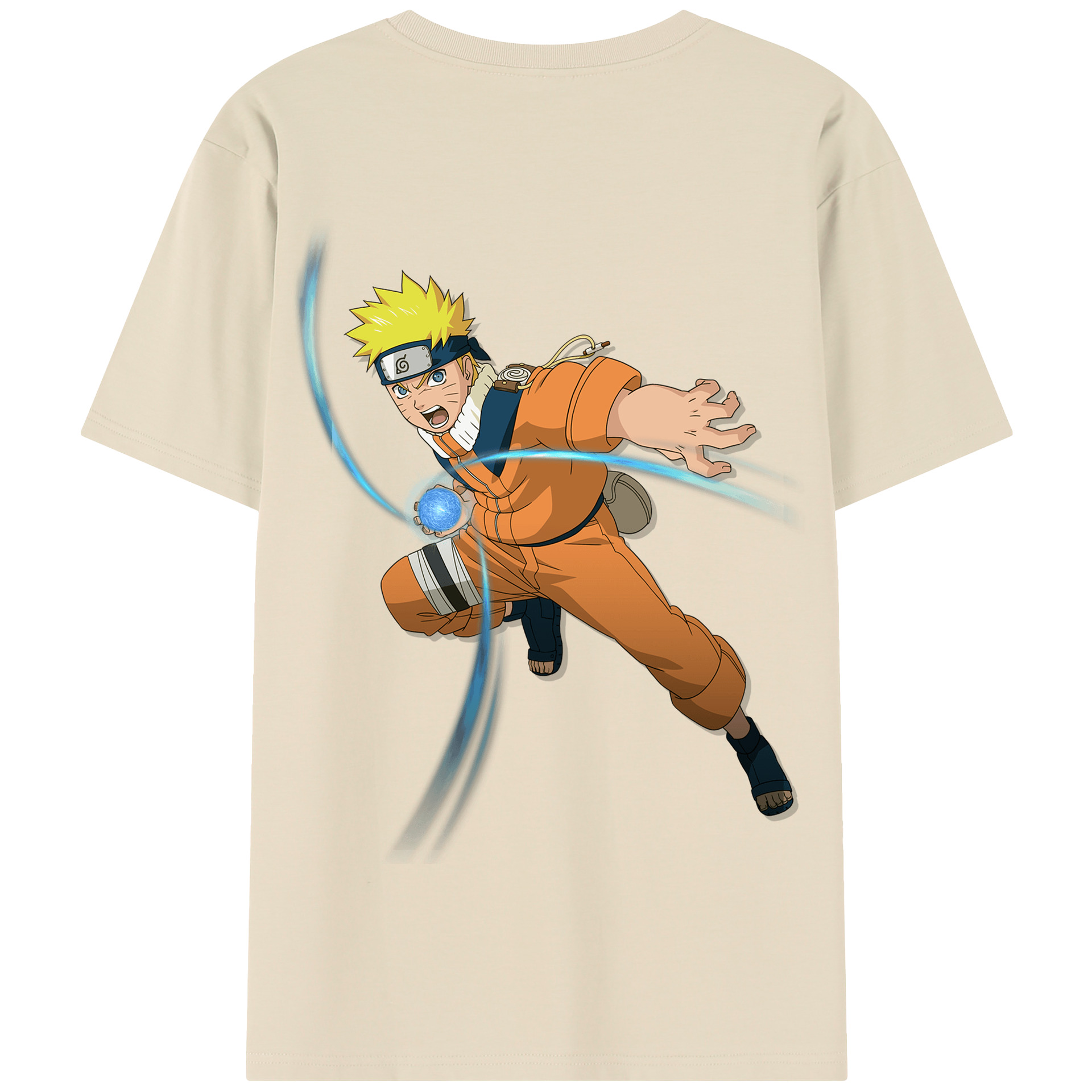 （画像用） NARUTO -ナルト- うずまき ナルト Uzumaki Naruto 綿100％半袖Tシャツ（背面プリント）