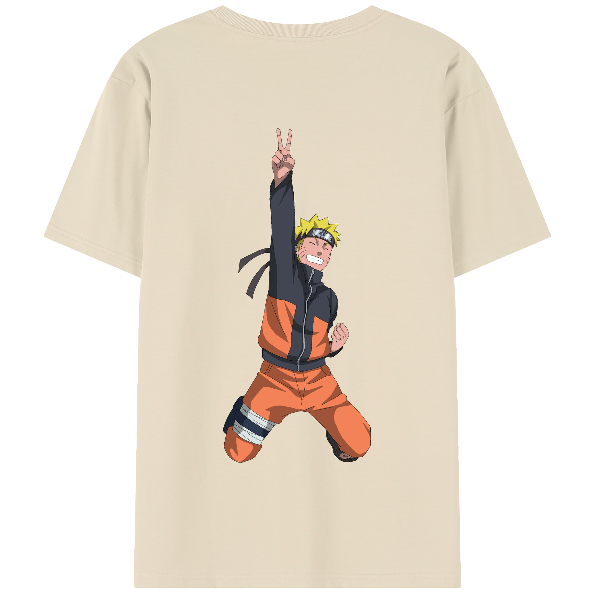 （画像用） NARUTO -ナルト- うずまき ナルト Uzumaki Naruto 綿100％半袖Tシャツ（背面プリント）
