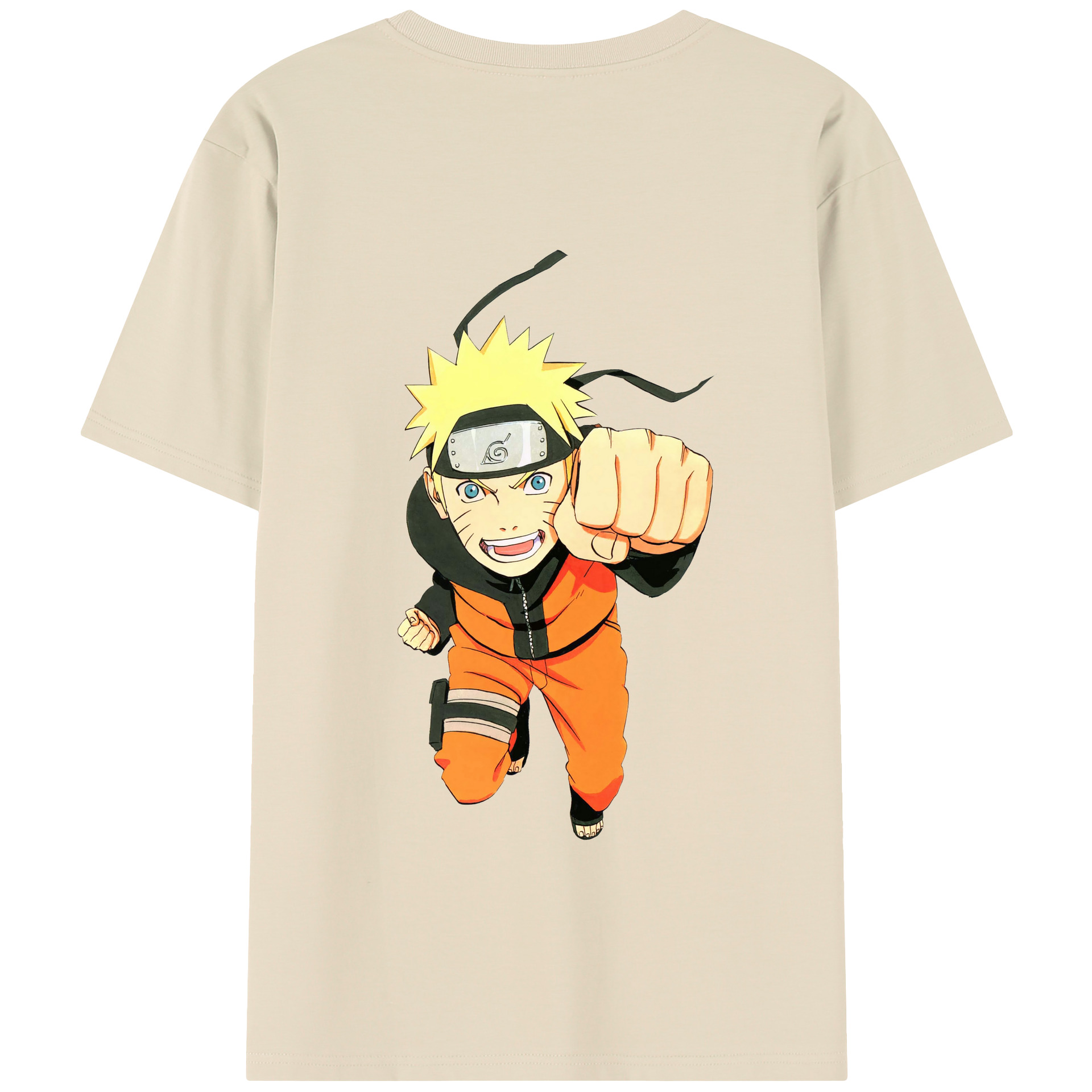 （画像用） NARUTO -ナルト- うずまき ナルト Uzumaki Naruto 綿100％半袖Tシャツ（背面プリント）