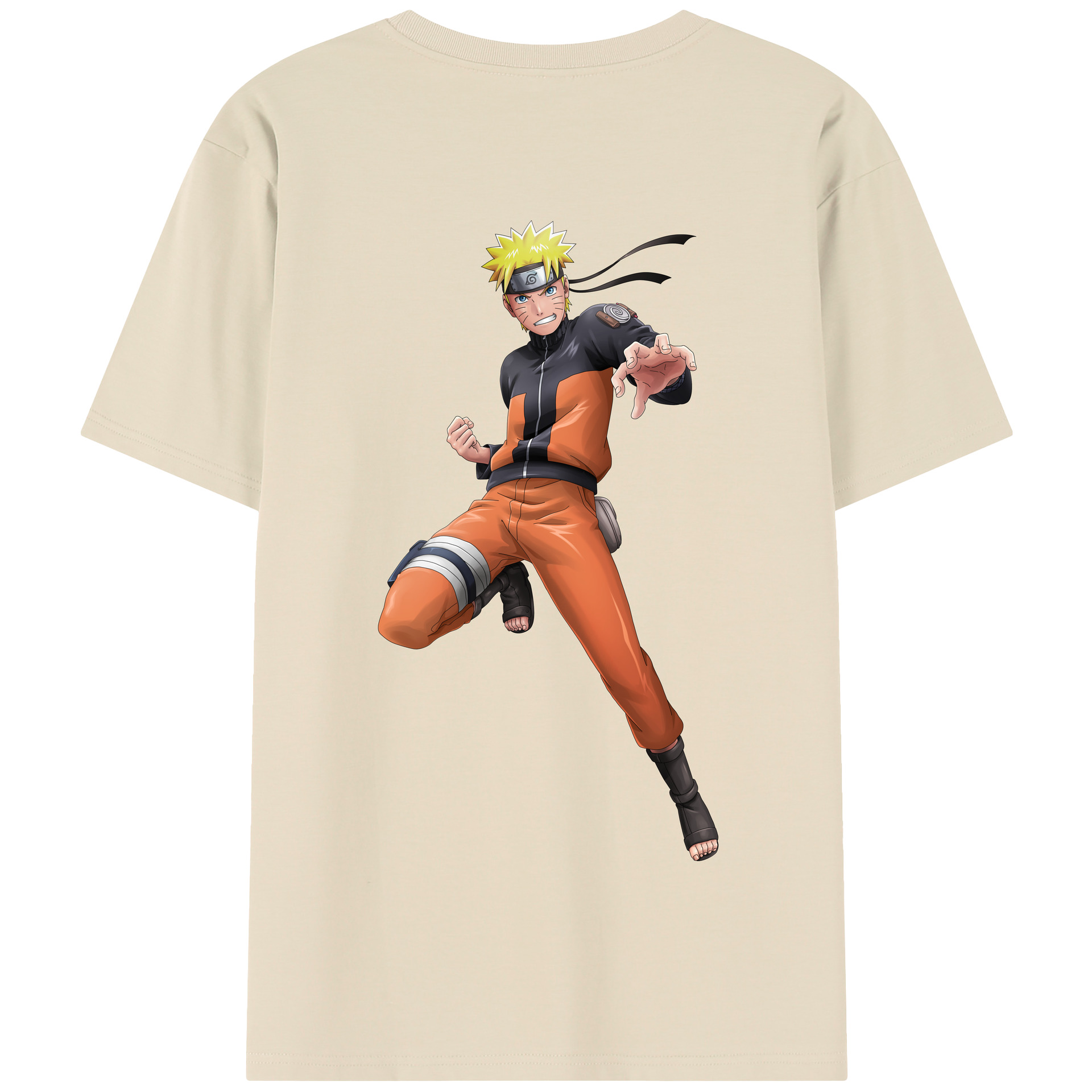 （画像用） NARUTO -ナルト- うずまき ナルト Uzumaki Naruto 綿100％半袖Tシャツ（背面プリント）