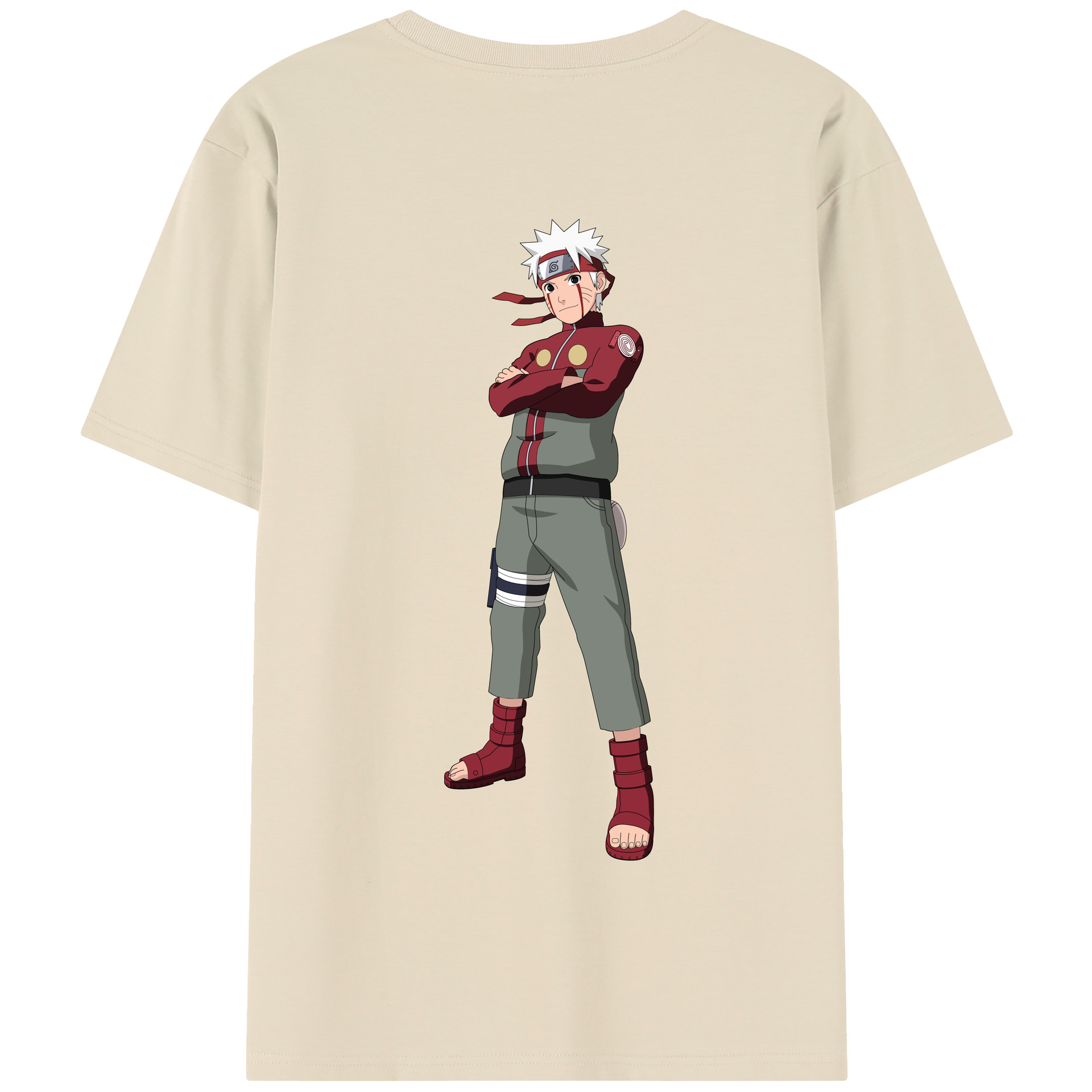 （画像用） NARUTO -ナルト- うずまき ナルト Uzumaki Naruto 綿100％半袖Tシャツ（背面プリント）