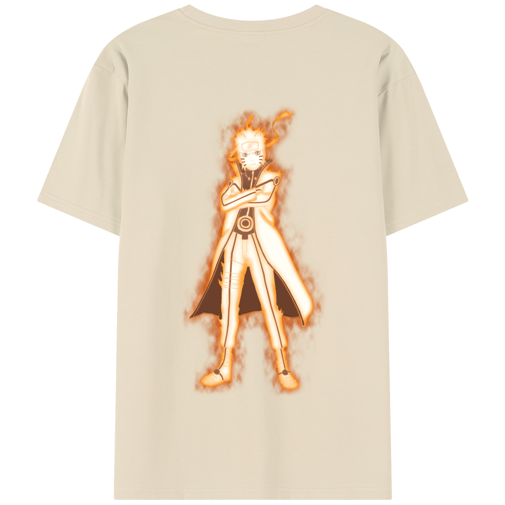 （画像用） NARUTO -ナルト- うずまき ナルト Uzumaki Naruto 綿100％半袖Tシャツ（背面プリント）