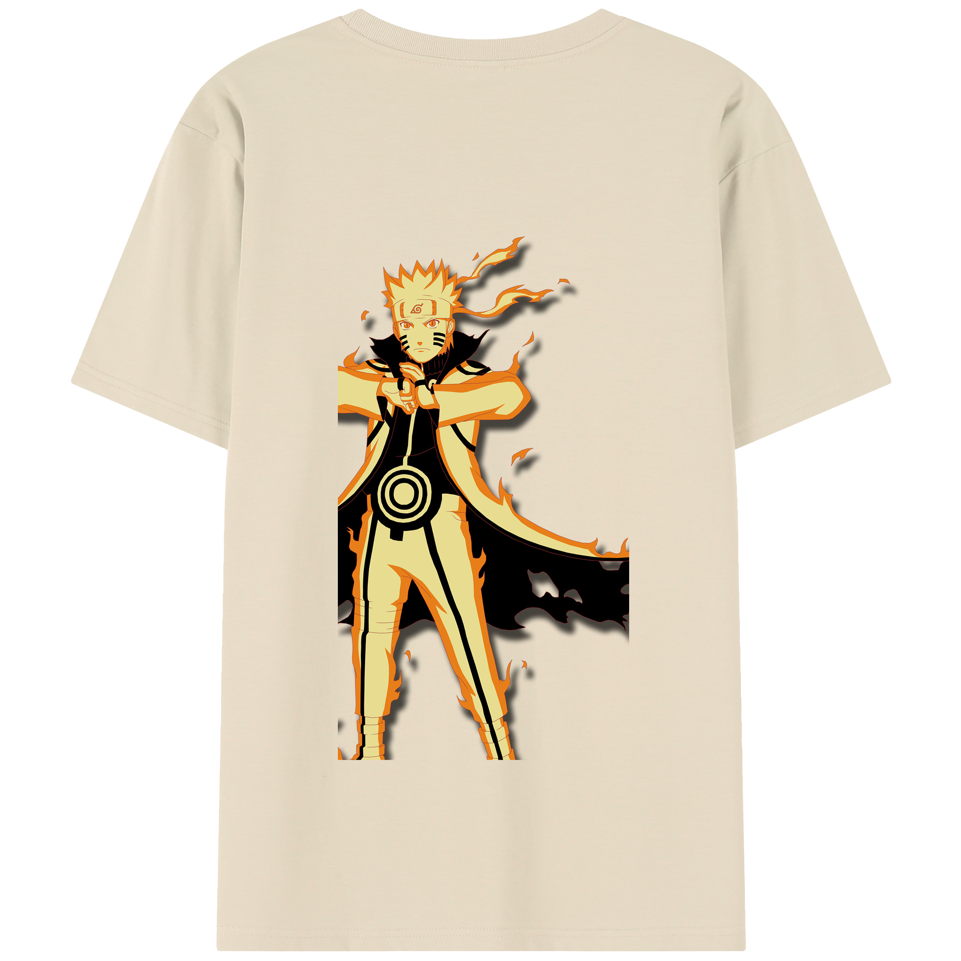 （画像用） NARUTO -ナルト- うずまき ナルト Uzumaki Naruto 綿100％半袖Tシャツ（背面プリント）