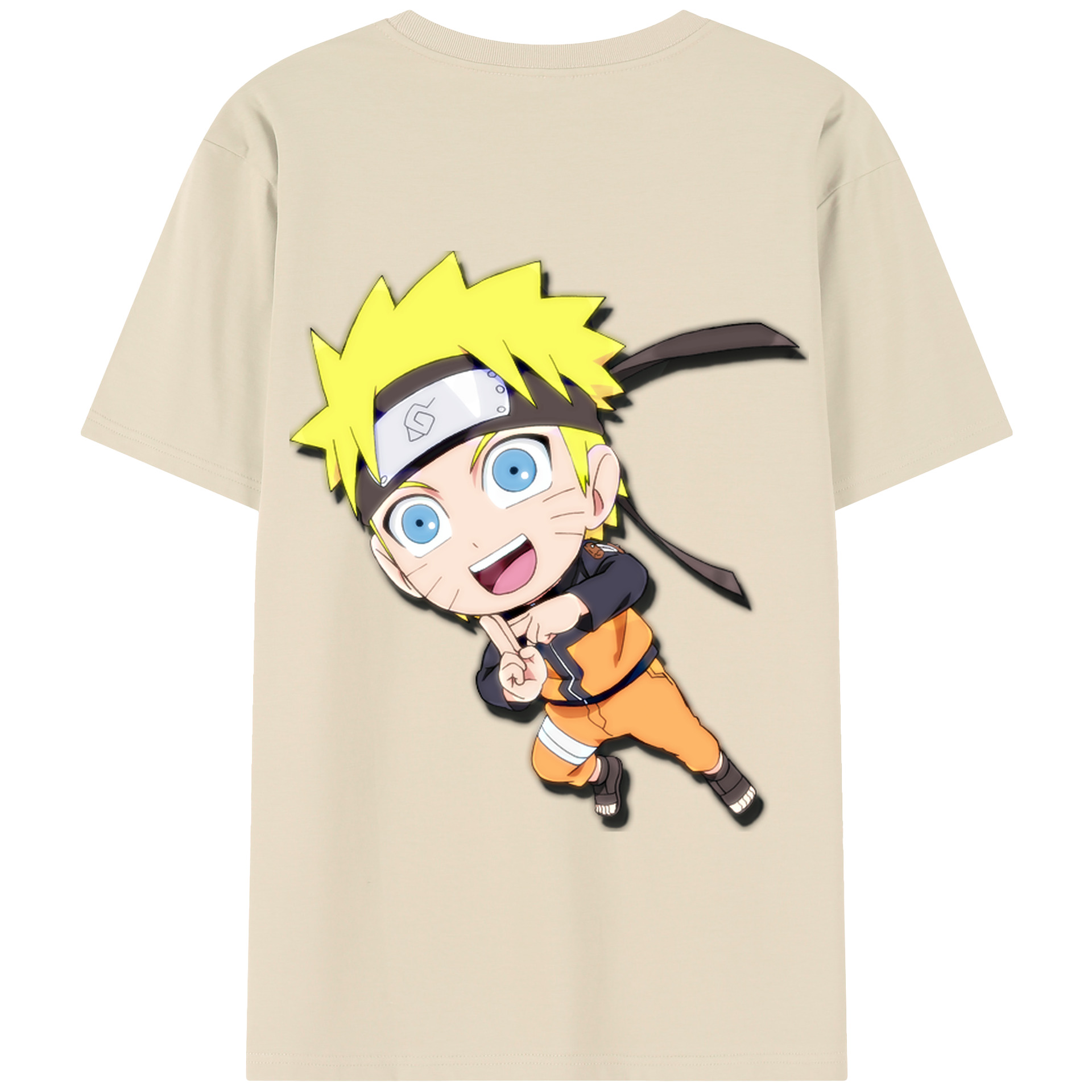 （画像用） NARUTO -ナルト- うずまき ナルト Uzumaki Naruto 綿100％半袖Tシャツ（背面プリント）