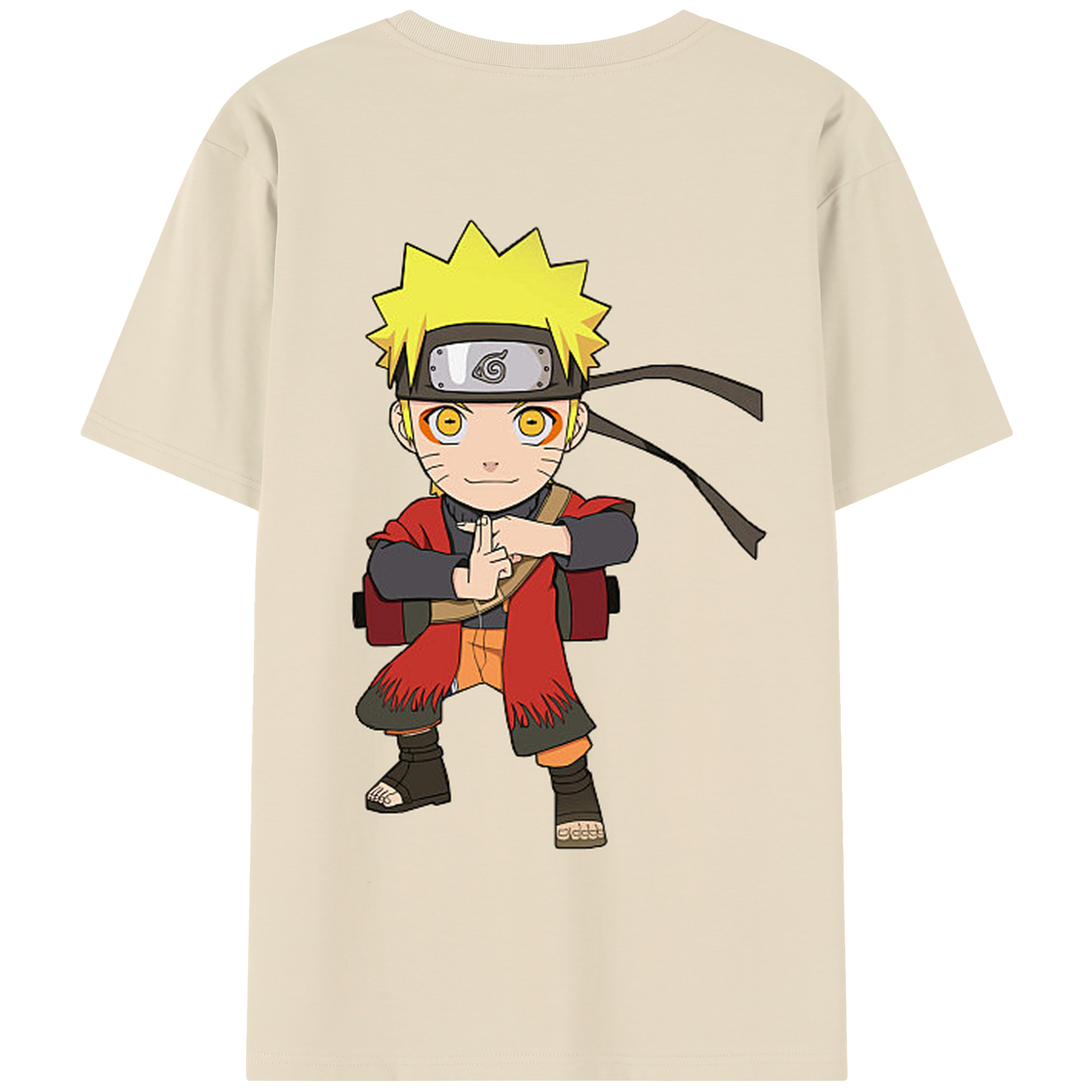 （画像用） NARUTO -ナルト- うずまき ナルト Uzumaki Naruto 綿100％半袖Tシャツ（背面プリント）
