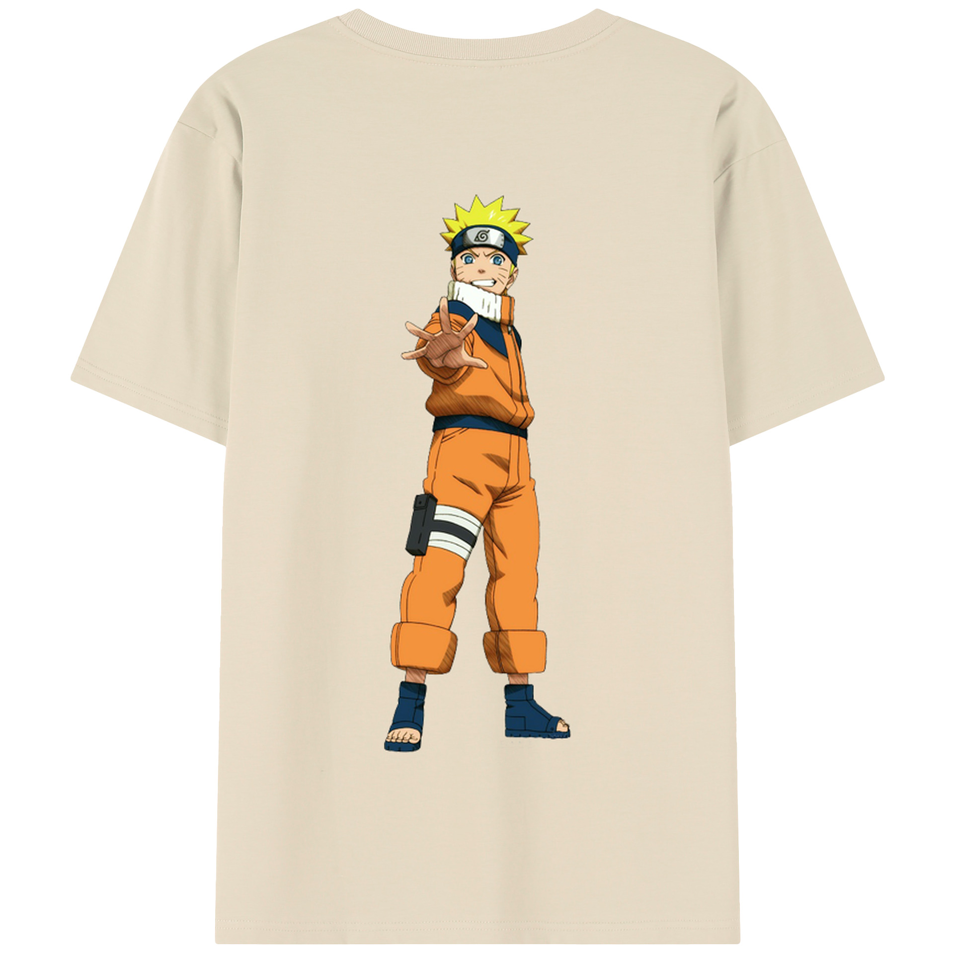 （画像用） NARUTO -ナルト- うずまき ナルト Uzumaki Naruto 綿100％半袖Tシャツ（背面プリント）