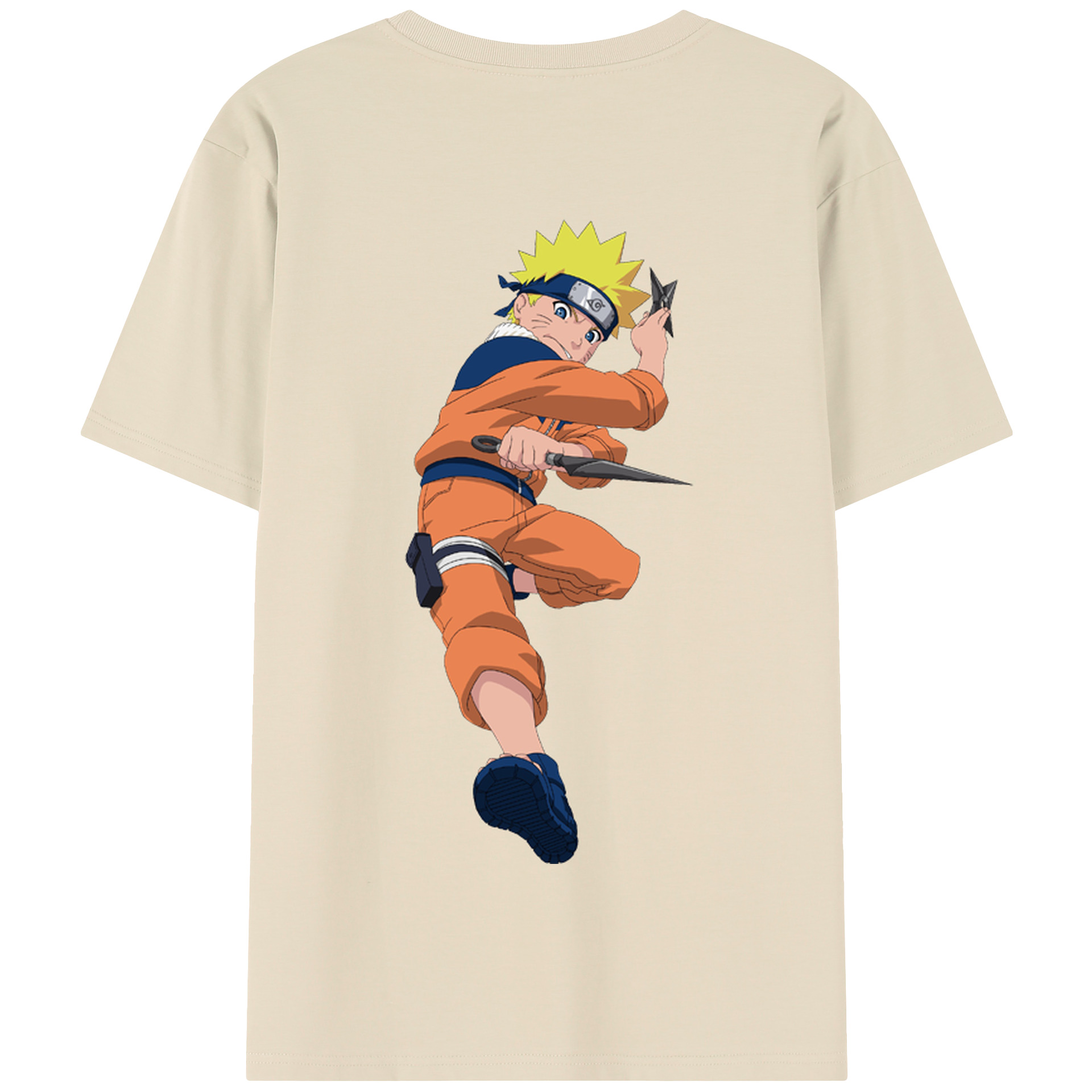 （画像用） NARUTO -ナルト- うずまき ナルト Uzumaki Naruto 綿100％半袖Tシャツ（背面プリント）