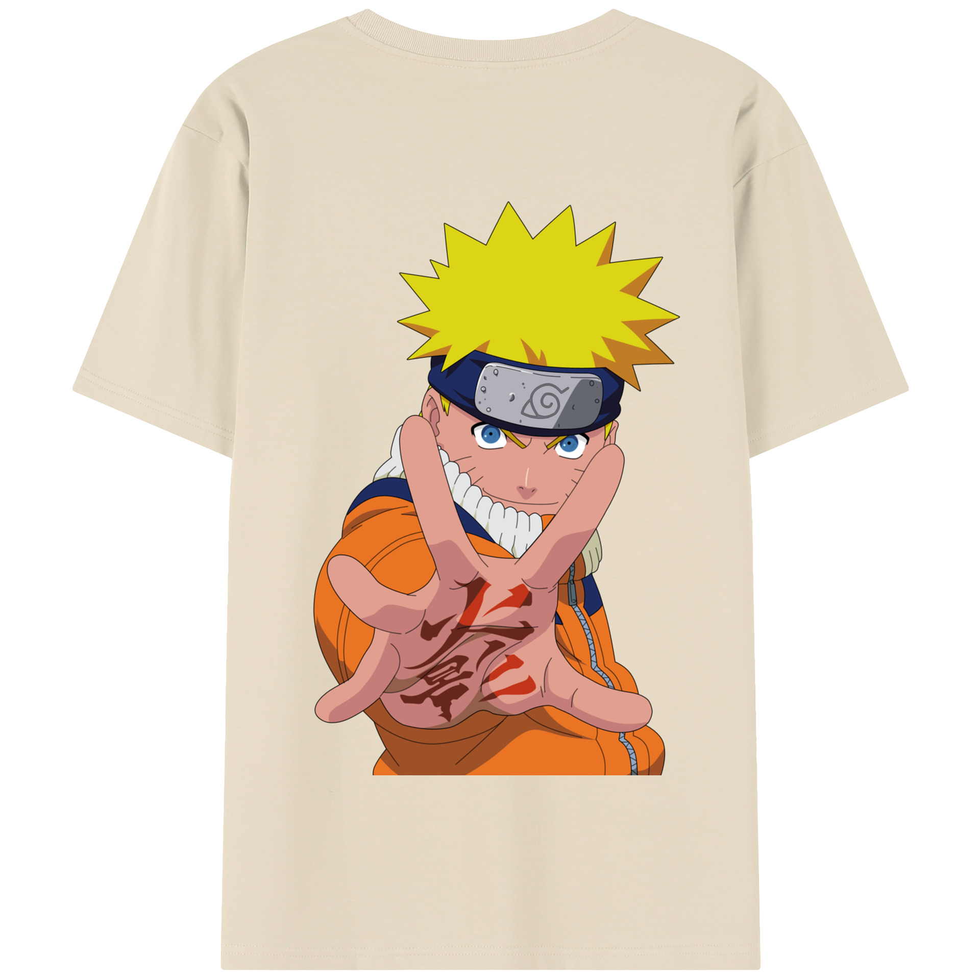 （画像用） NARUTO -ナルト- うずまき ナルト Uzumaki Naruto 綿100％半袖Tシャツ（背面プリント）