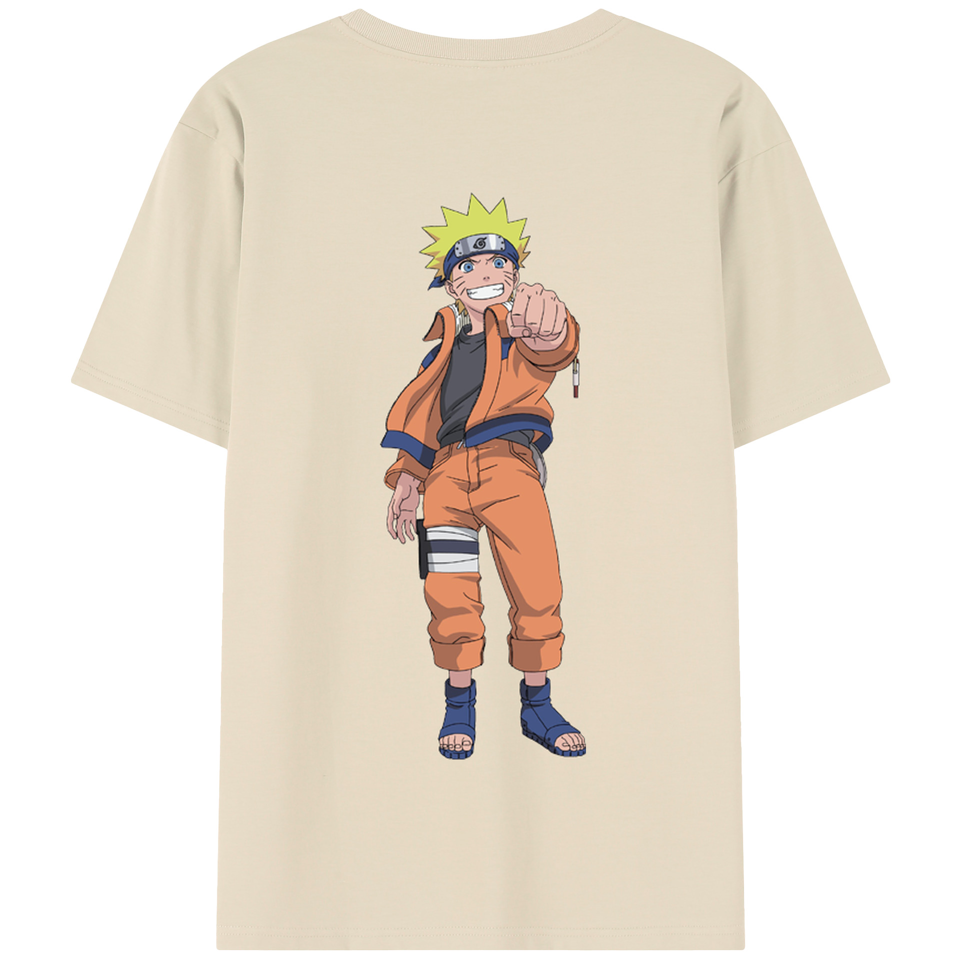 （画像用） NARUTO -ナルト- うずまき ナルト Uzumaki Naruto 綿100％半袖Tシャツ（背面プリント）