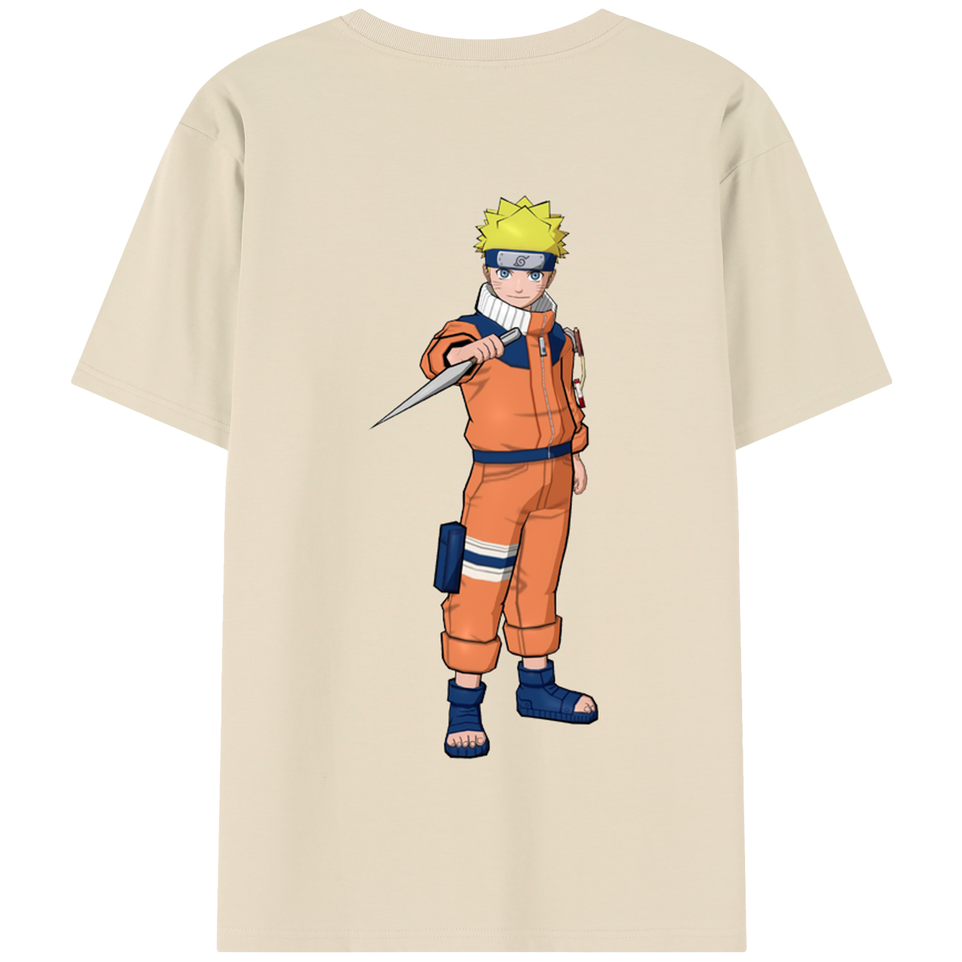 （画像用） NARUTO -ナルト- うずまき ナルト Uzumaki Naruto 綿100％半袖Tシャツ（背面プリント）