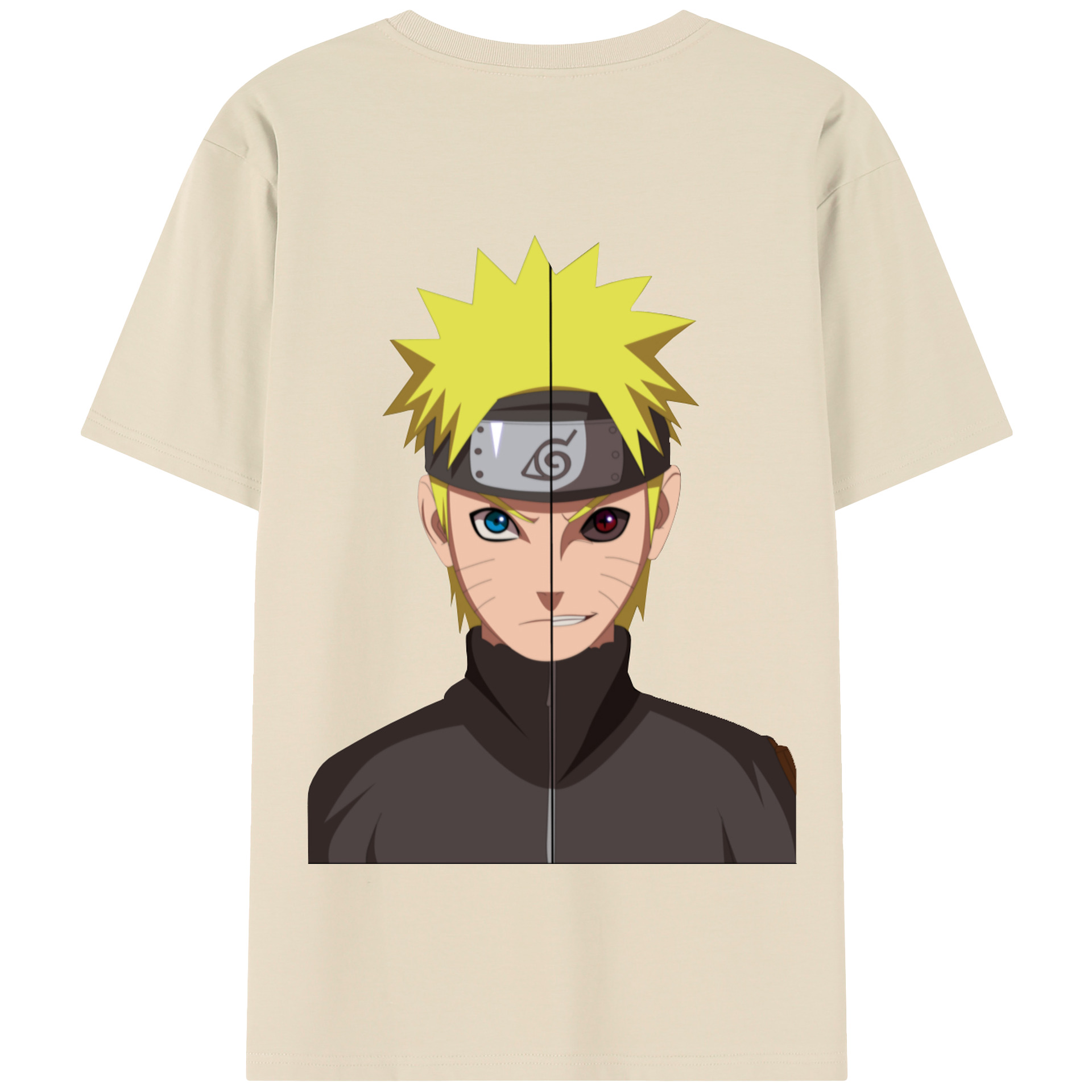 （画像用） NARUTO -ナルト- うずまき ナルト Uzumaki Naruto 綿100％半袖Tシャツ（背面プリント）