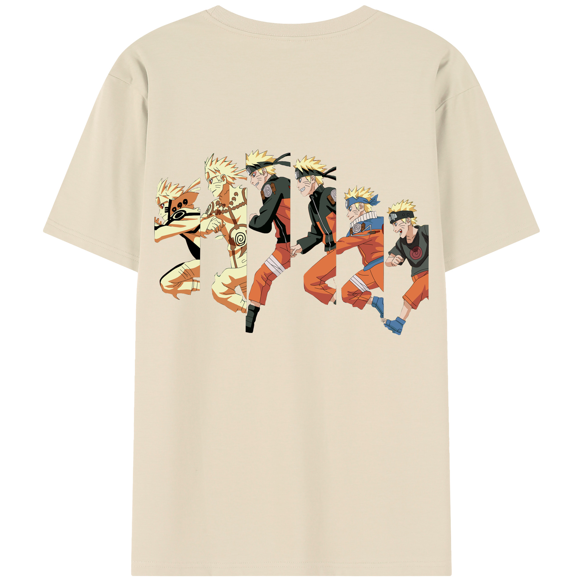 （画像用） NARUTO -ナルト- うずまき ナルト Uzumaki Naruto 綿100％半袖Tシャツ（背面プリント）