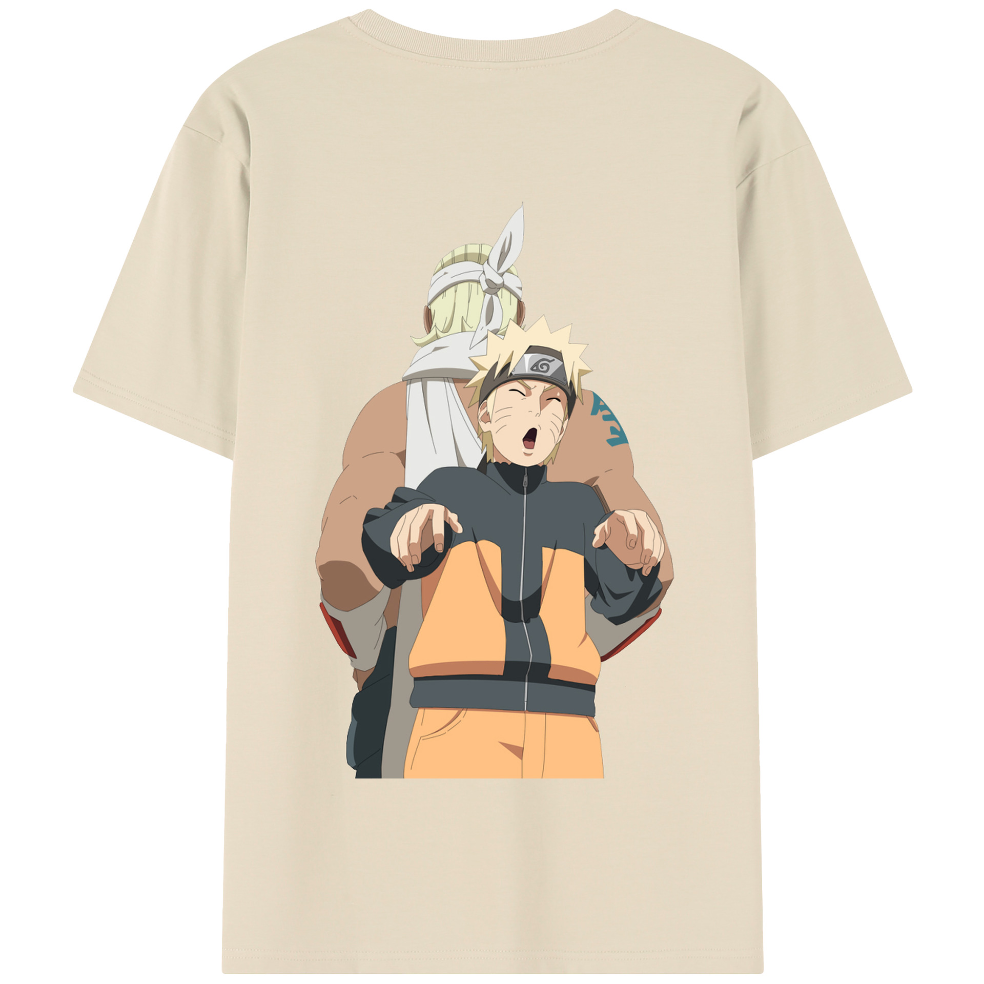 （画像用） NARUTO -ナルト- うずまき ナルト Uzumaki Naruto 綿100％半袖Tシャツ（背面プリント）