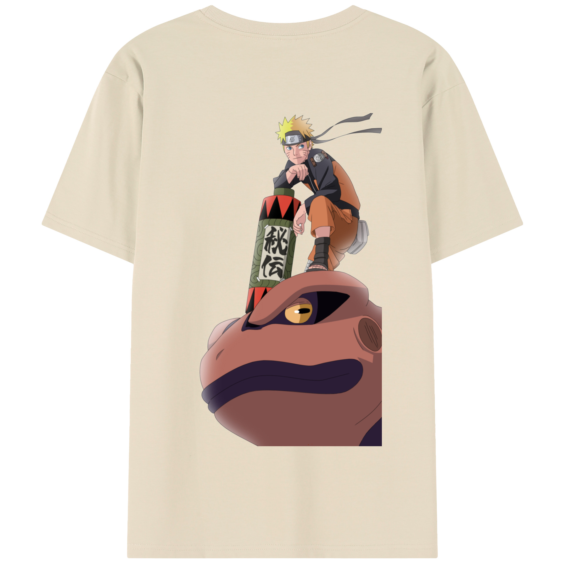 （画像用） NARUTO -ナルト- うずまき ナルト Uzumaki Naruto 綿100％半袖Tシャツ（背面プリント）