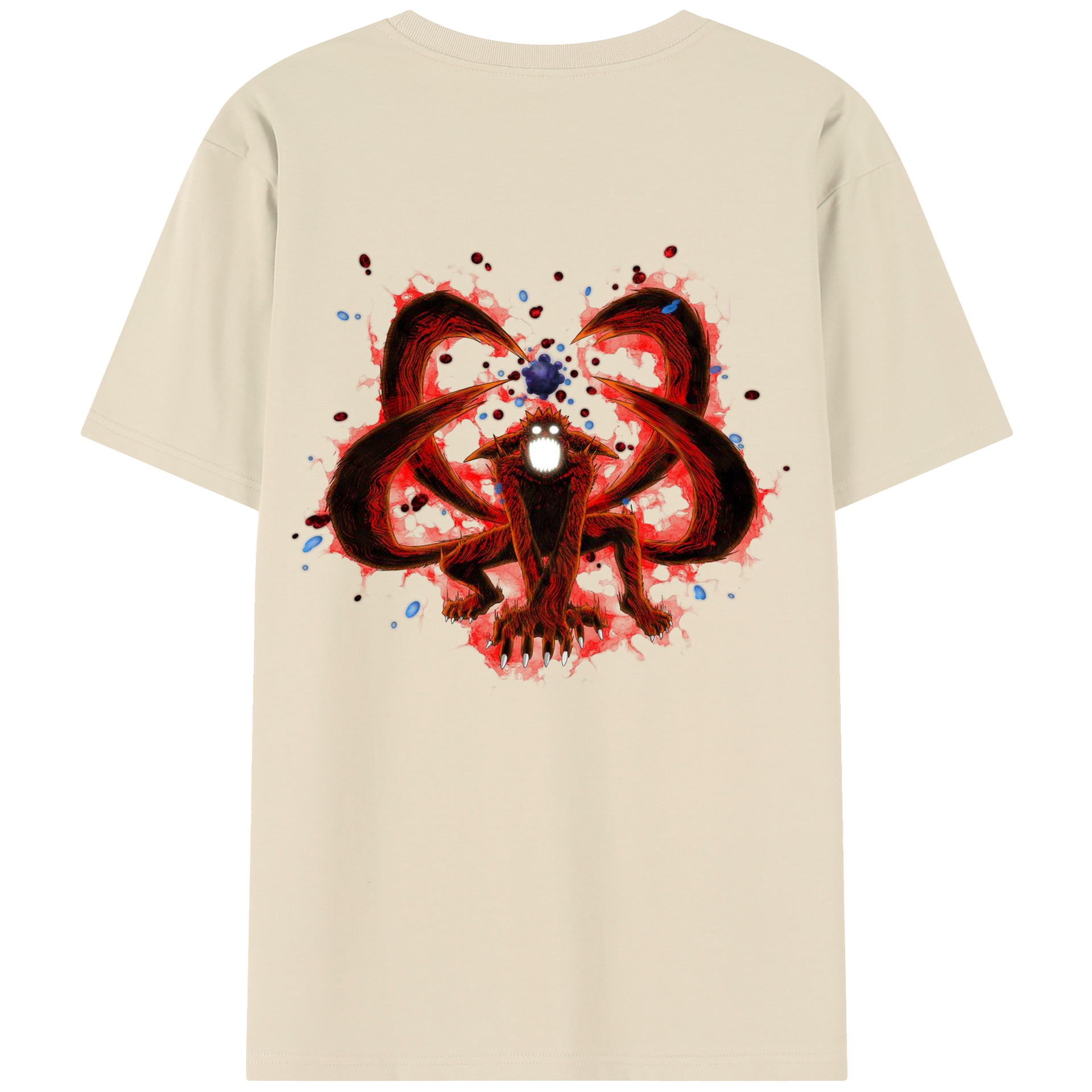 （画像用） NARUTO -ナルト- うずまき ナルト Uzumaki Naruto 綿100％半袖Tシャツ（背面プリント）