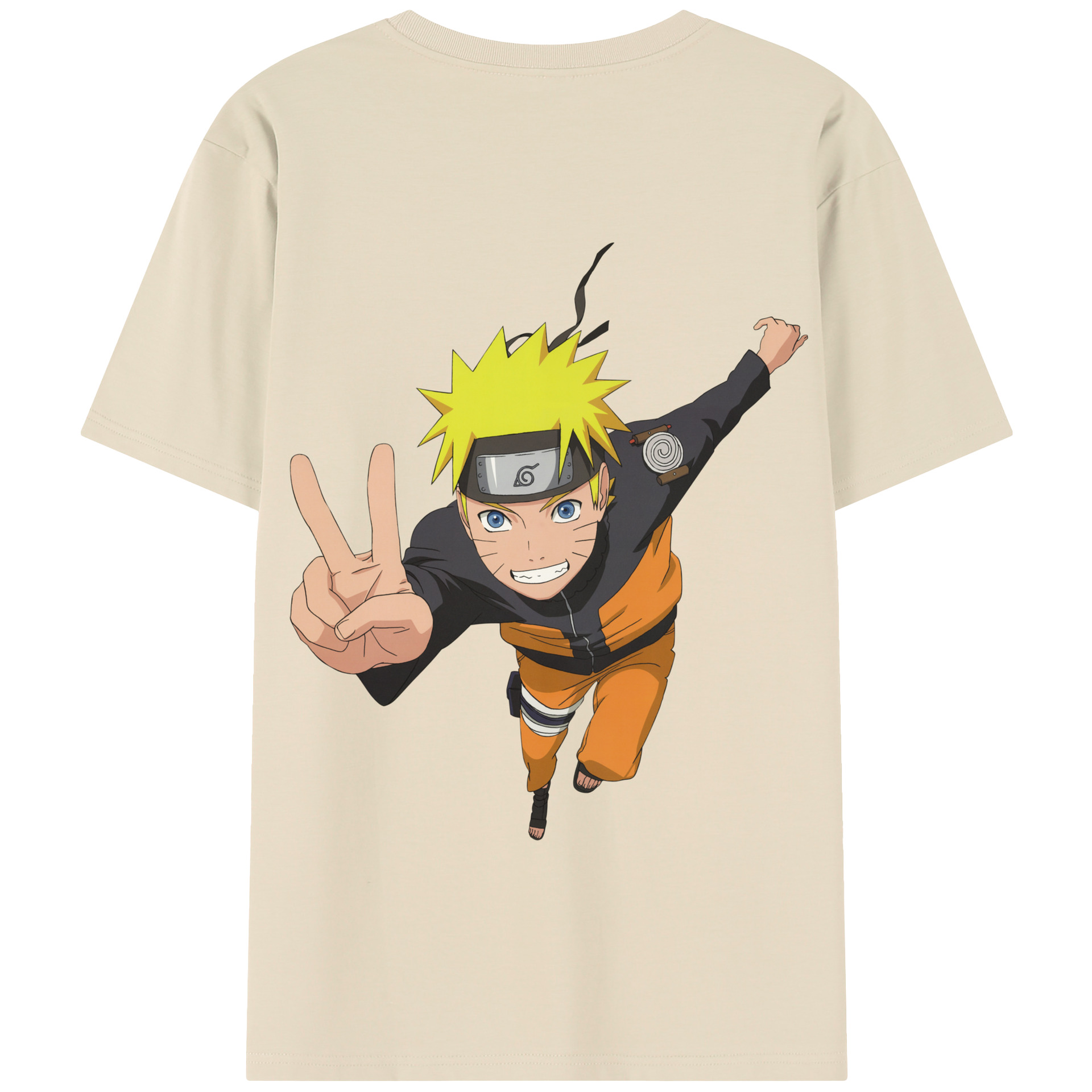 （画像用） NARUTO -ナルト- うずまき ナルト Uzumaki Naruto 綿100％半袖Tシャツ（背面プリント）