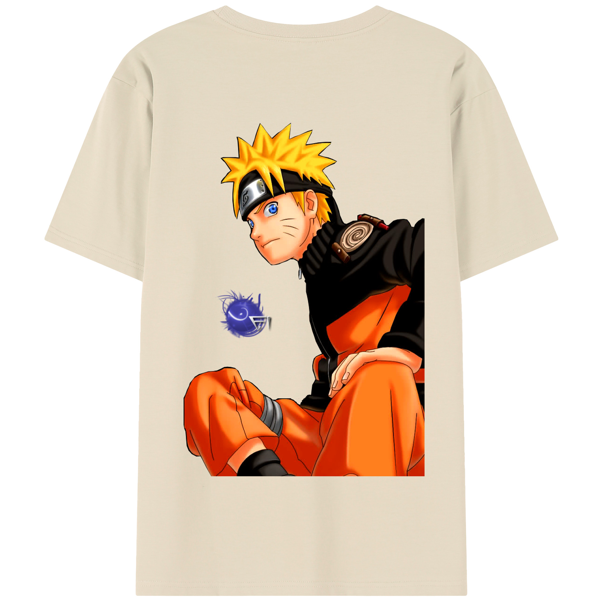 （画像用） NARUTO -ナルト- うずまき ナルト Uzumaki Naruto 綿100％半袖Tシャツ（背面プリント）