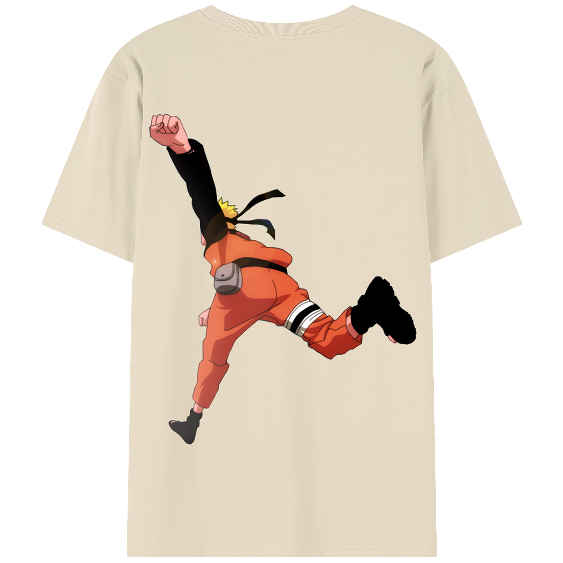 （画像用） NARUTO -ナルト- うずまき ナルト Uzumaki Naruto 綿100％半袖Tシャツ（背面プリント）