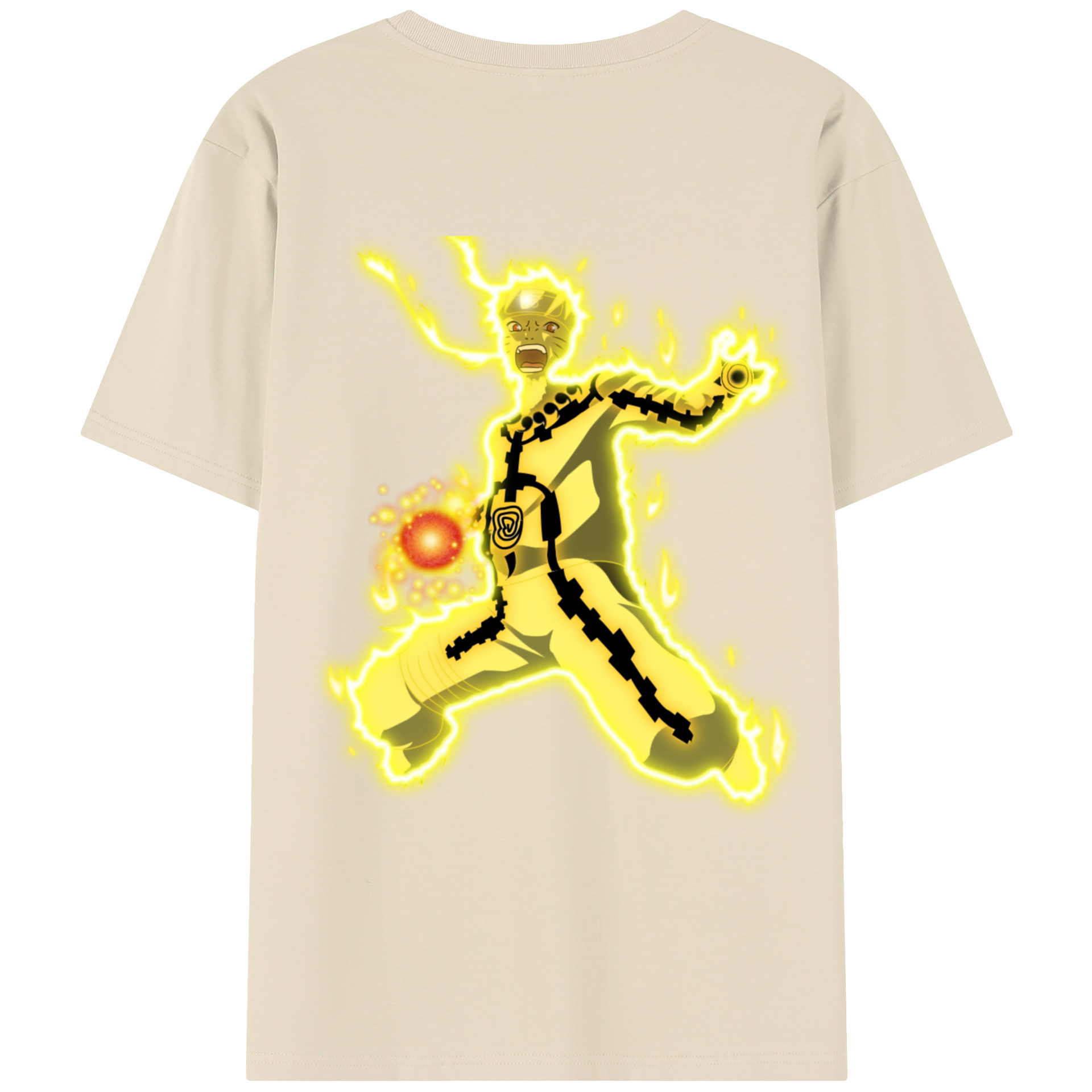 （画像用） NARUTO -ナルト- うずまき ナルト Uzumaki Naruto 綿100％半袖Tシャツ（背面プリント）