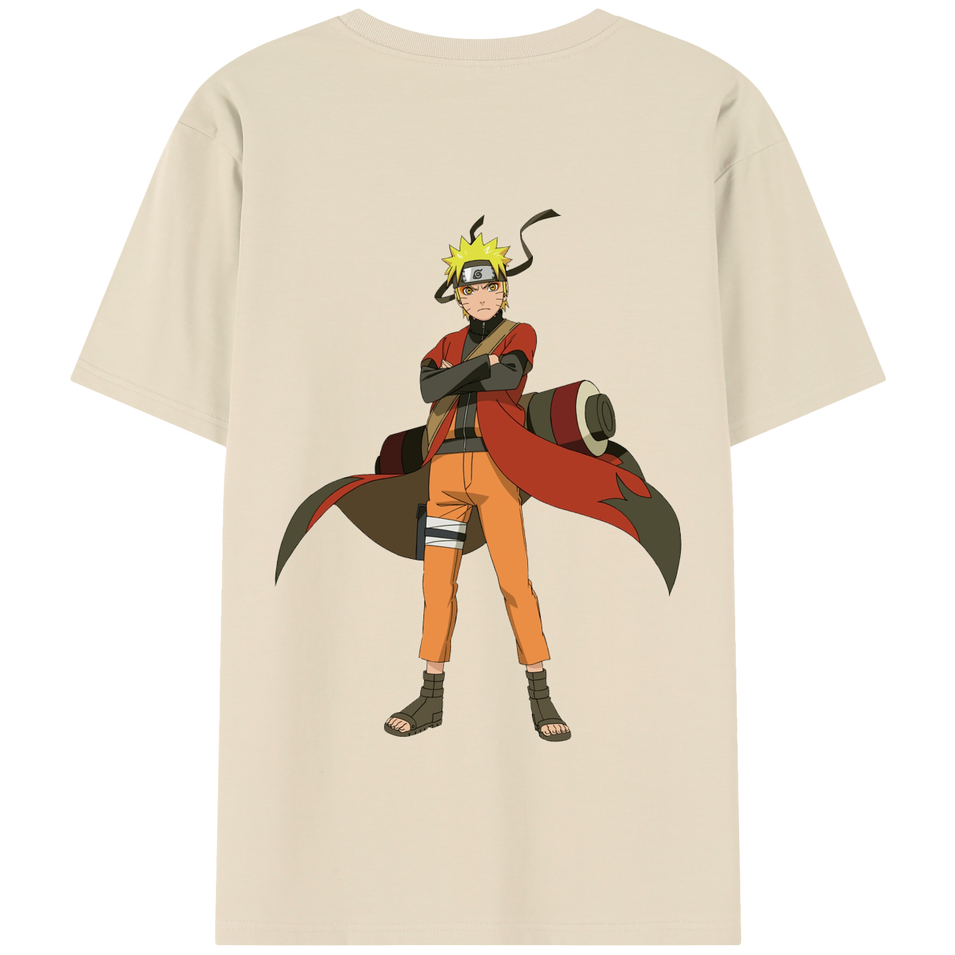 （画像用） NARUTO -ナルト- うずまき ナルト Uzumaki Naruto 綿100％半袖Tシャツ（背面プリント）