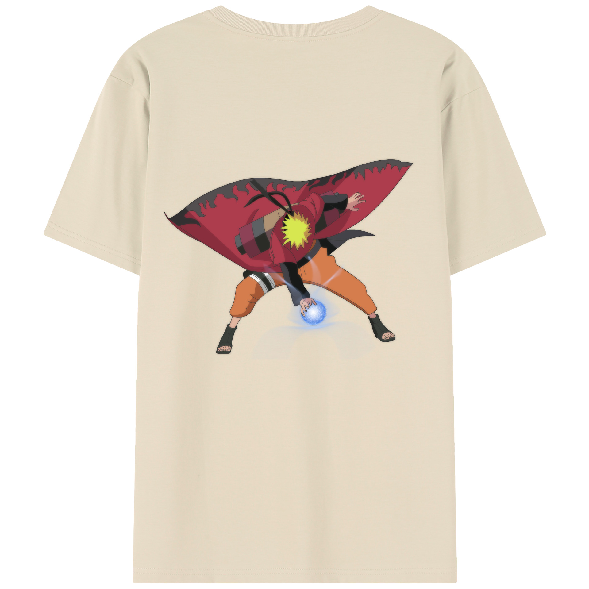 （画像用） NARUTO -ナルト- うずまき ナルト Uzumaki Naruto 綿100％半袖Tシャツ（背面プリント）