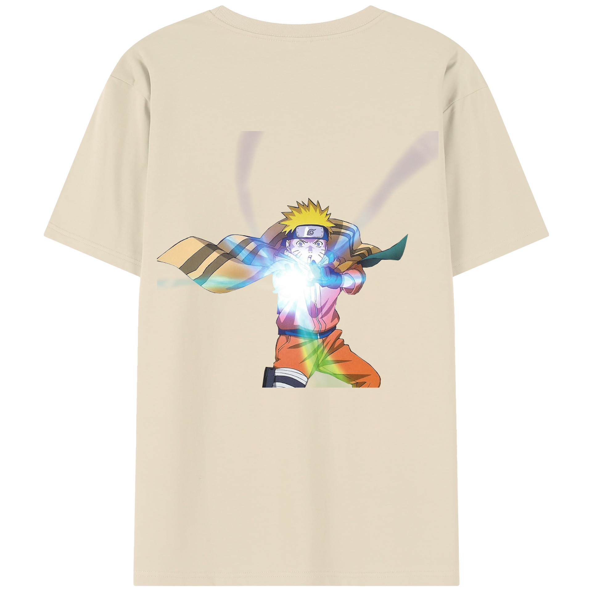 （画像用） NARUTO -ナルト- うずまき ナルト Uzumaki Naruto 綿100％半袖Tシャツ（背面プリント）