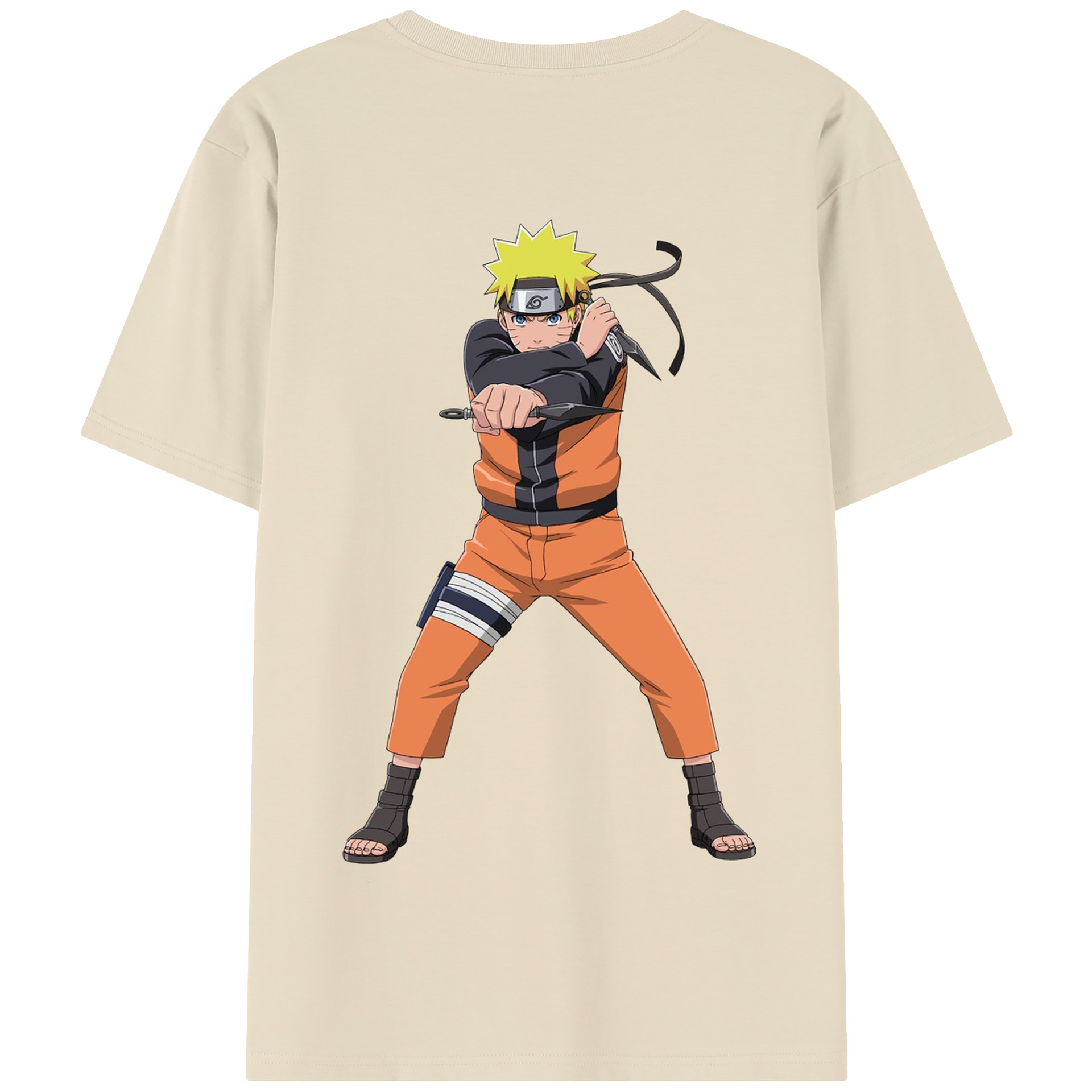 （画像用） NARUTO -ナルト- うずまき ナルト Uzumaki Naruto 綿100％半袖Tシャツ（背面プリント）